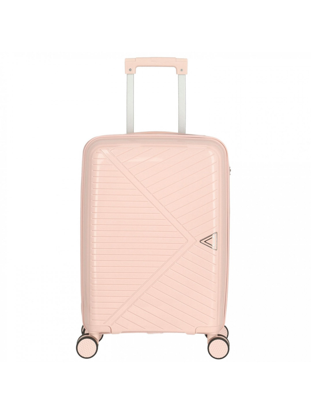 Cestovní plastový kufr Mervin velikost S světle růžový