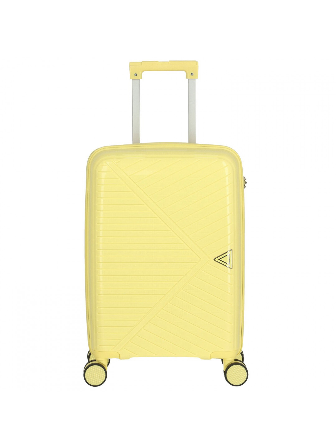 Cestovní plastový kufr Mervin velikost S světle žlutý