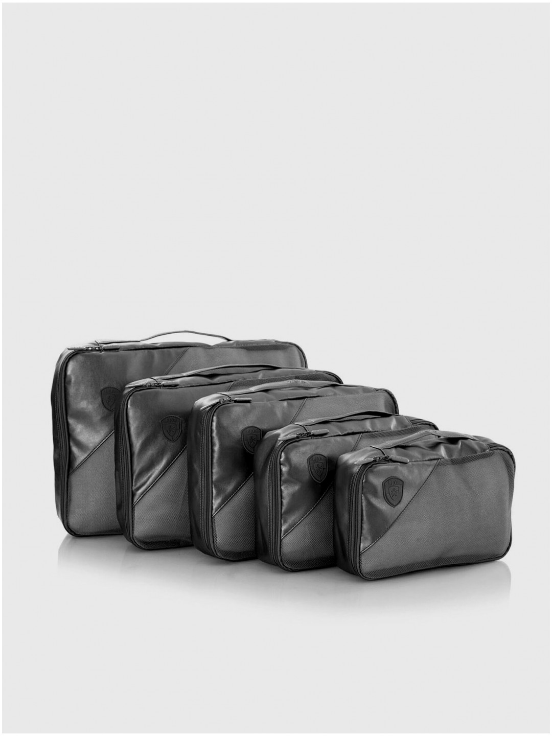 Sada pěti cestovních taštiček v šedé barvě Heys Metallic Packing Cube 5pc