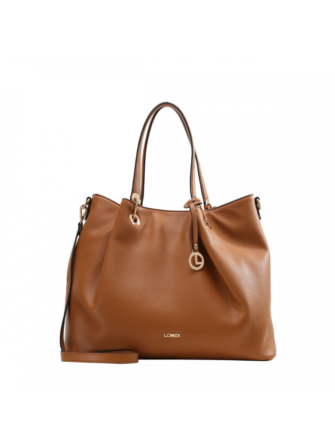 L credi dámská stylová kabelka – koňaková – One size