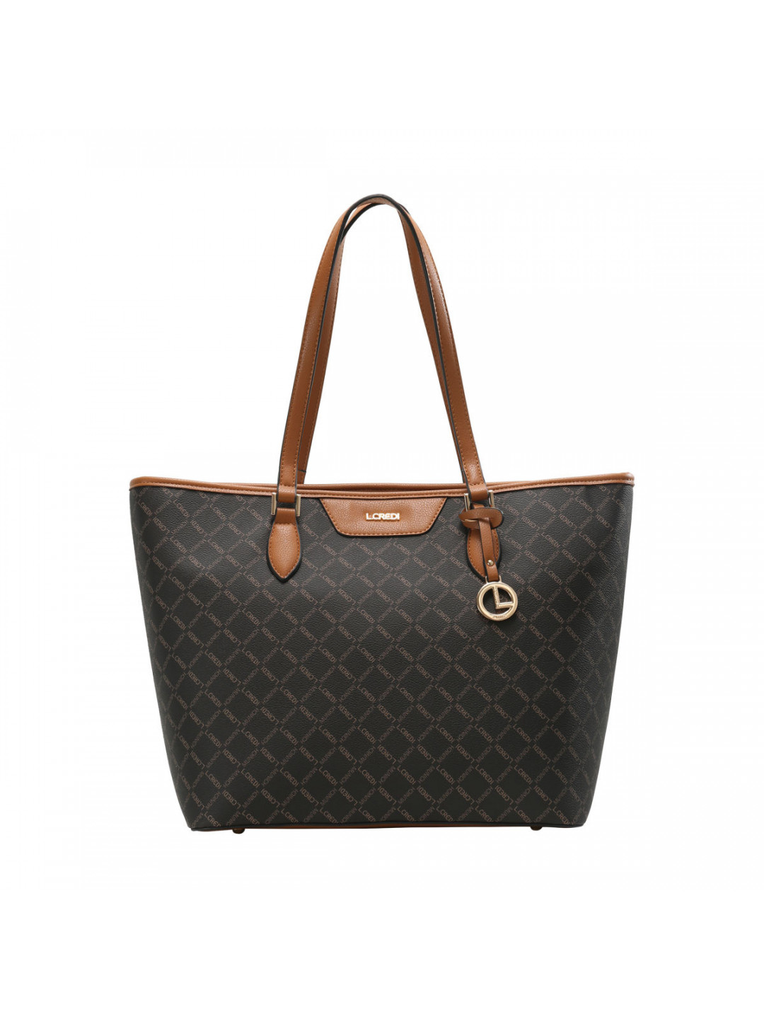 L credi dámská stylová kabelka – tmavohnědá – One size