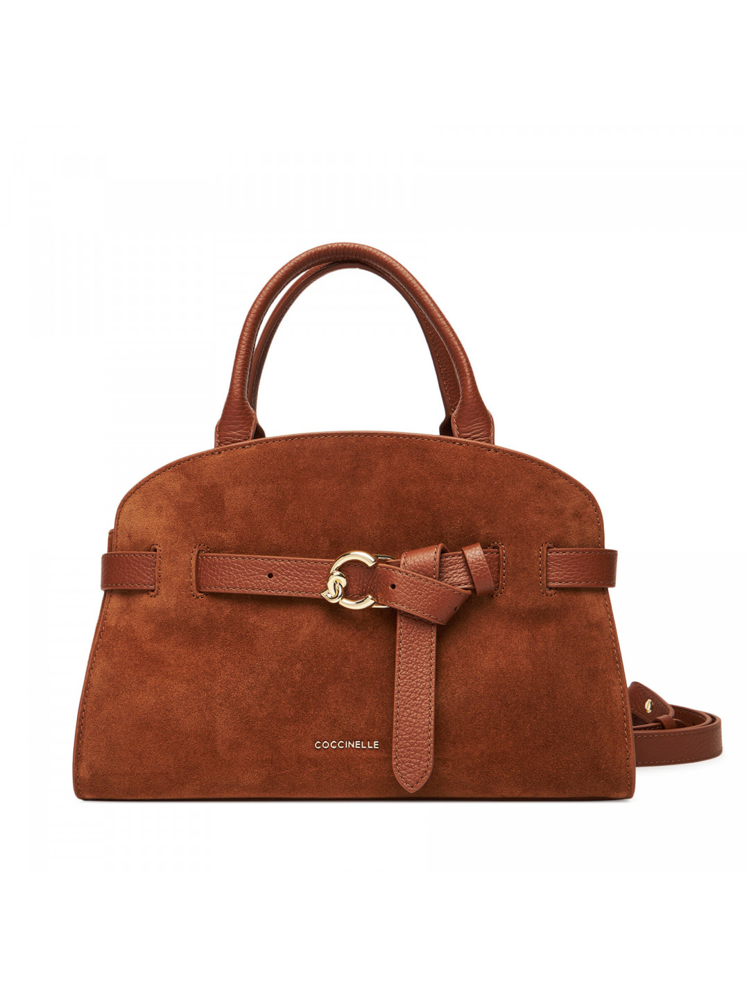 Kabelka Coccinelle TLB Coccinellesabine Suede Bi E1 TLB 18 02 01 Hnědá