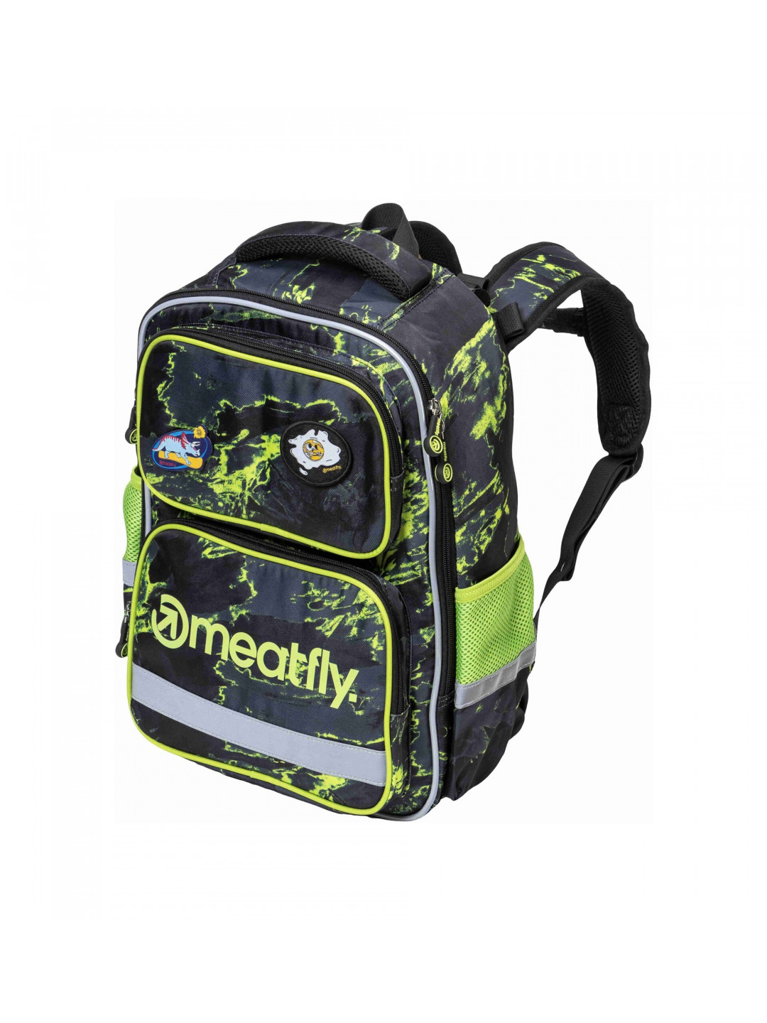 Meatfly školní aktovka Max Lime Mossy Zelená Objem 20 L