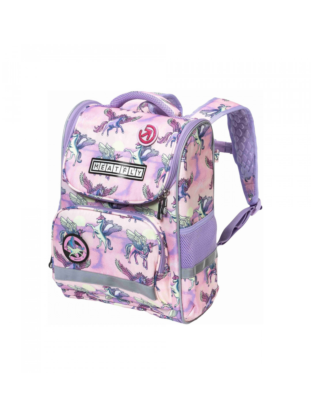 Meatfly školní aktovka Alex Purple Unicorn Fialová Objem 20 L