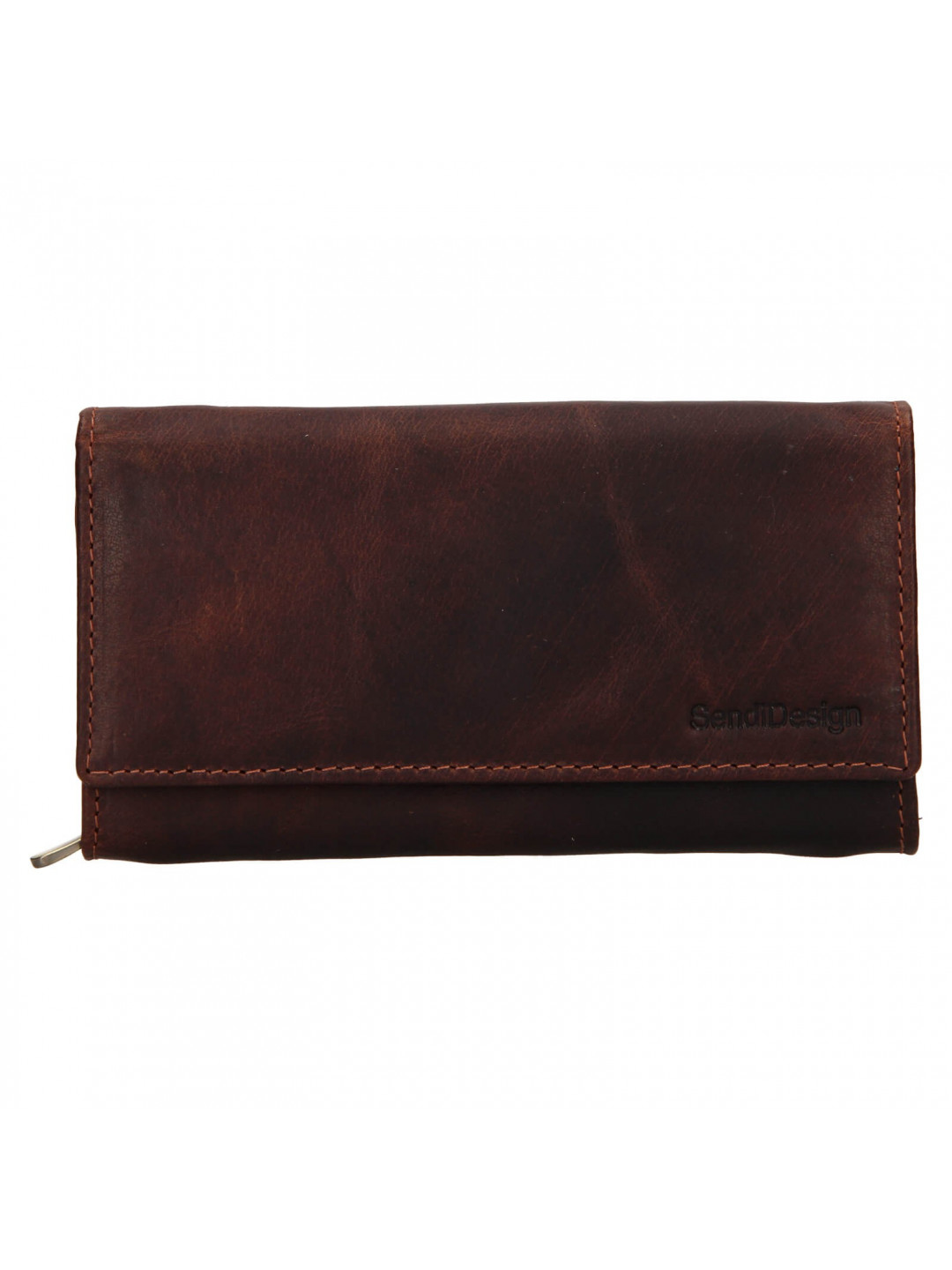Dámská kožená peněženka SendiDesign Dinta – hnědá