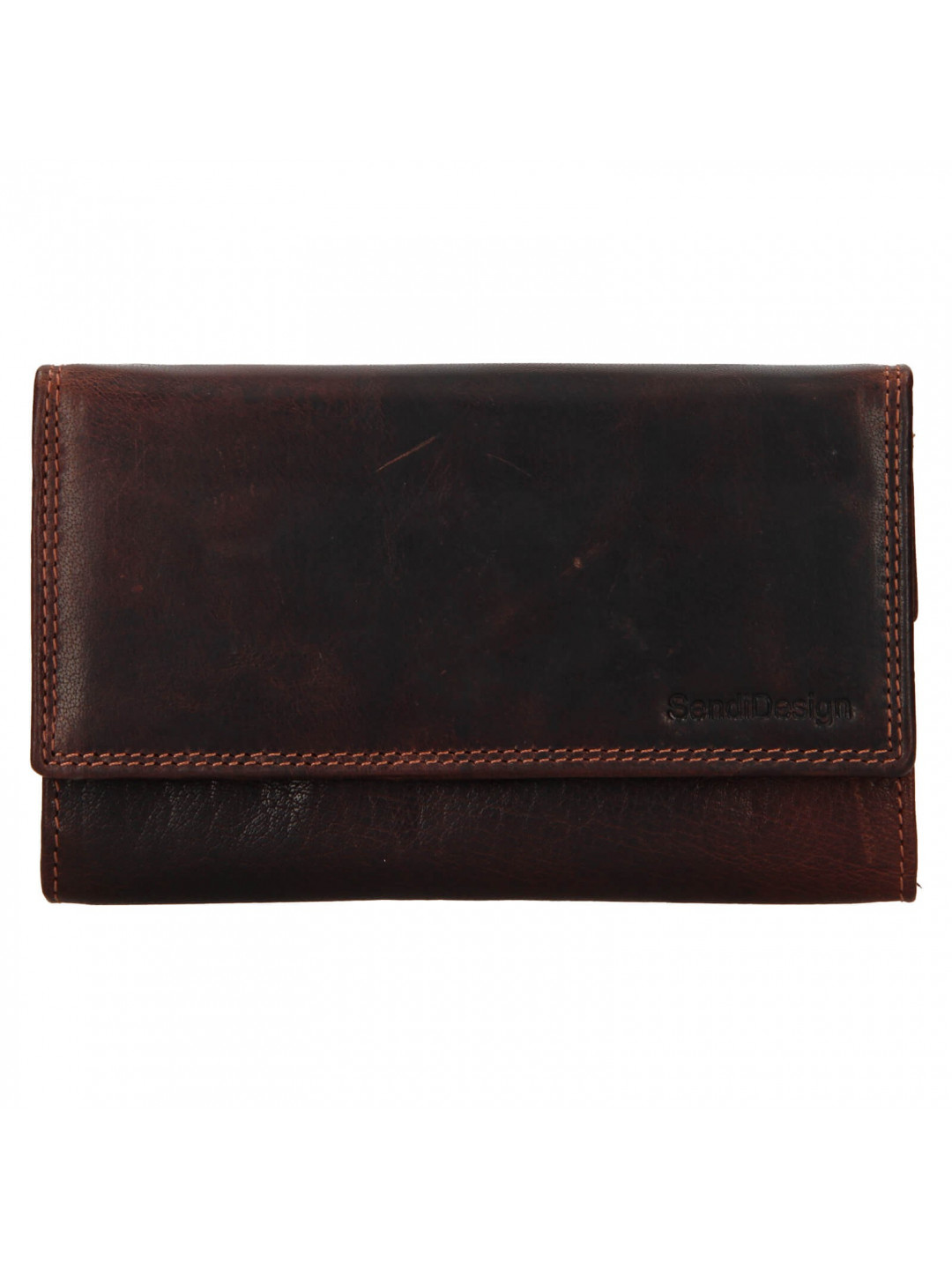 Dámská kožená peněženka SendiDesign Ember – hnědá