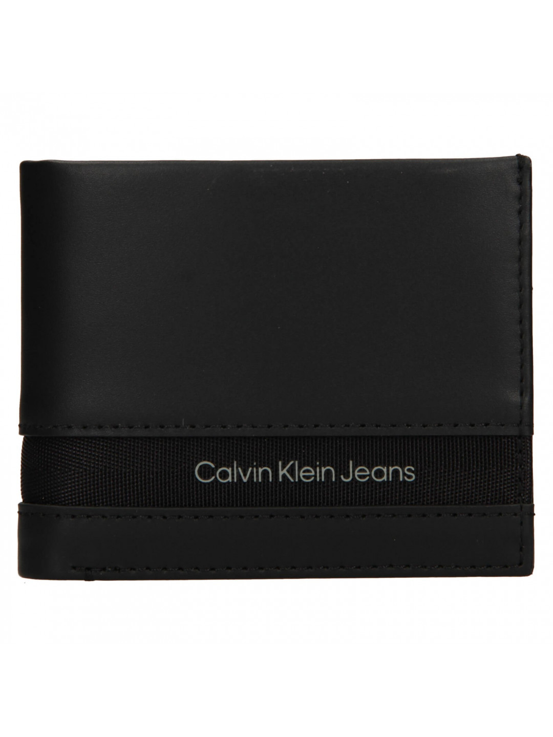 Pánská kožená peněženka Calvin Klein Jeans Forest – černá