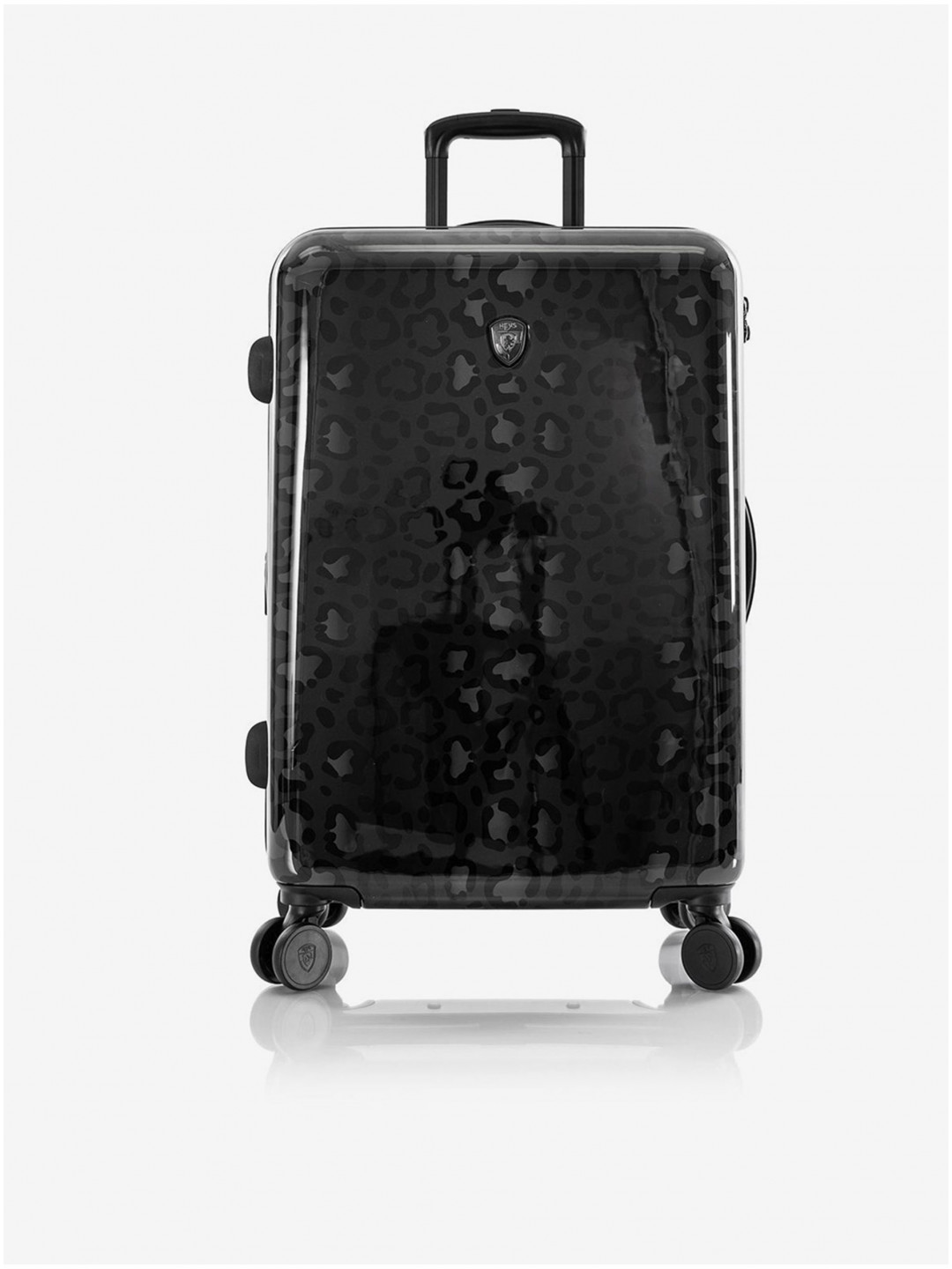 Černý vzorovaný cestovní kufr Heys Black Leopard M