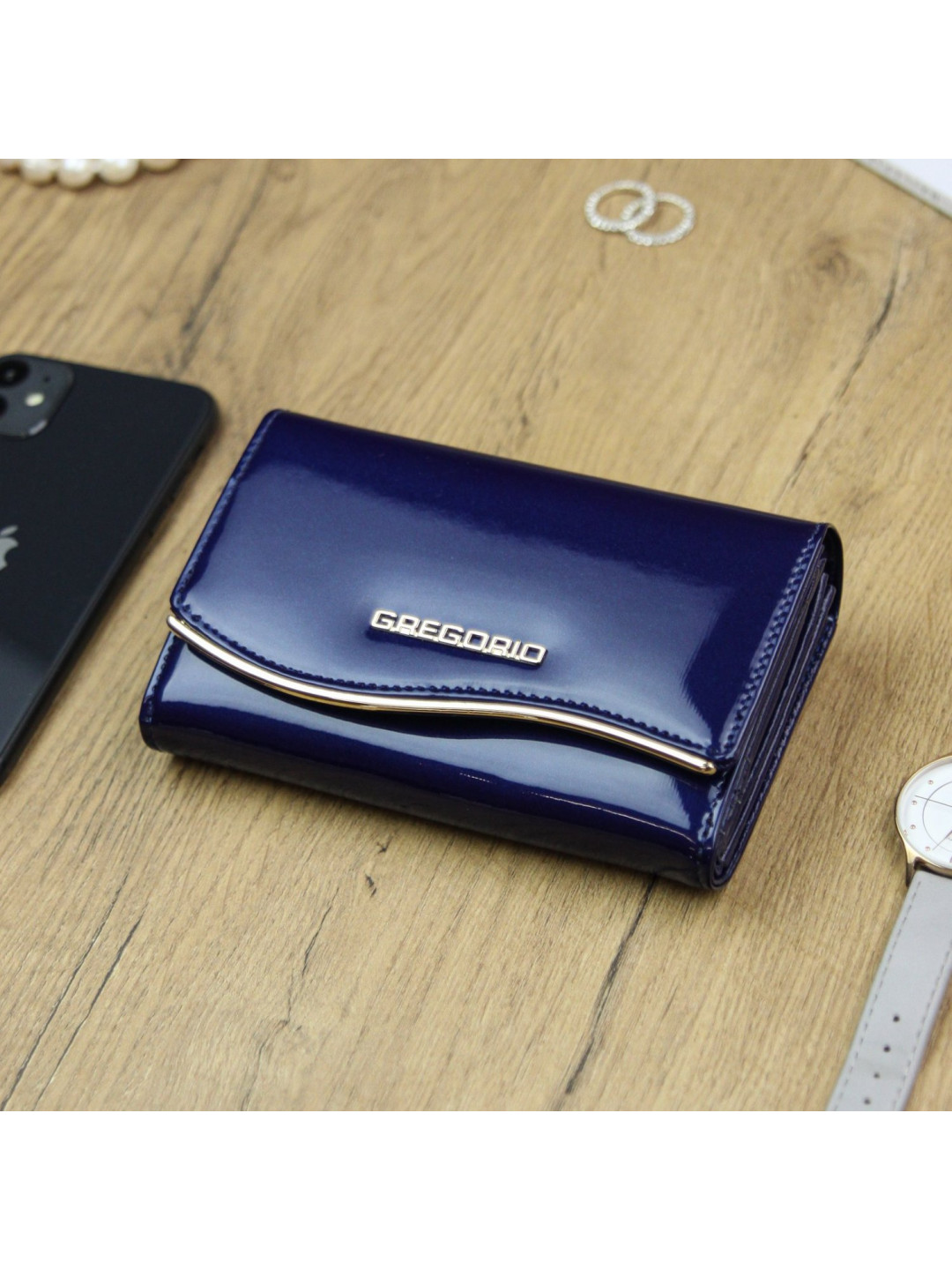 Dámská kožená peněženka modrá – Gregorio Katja