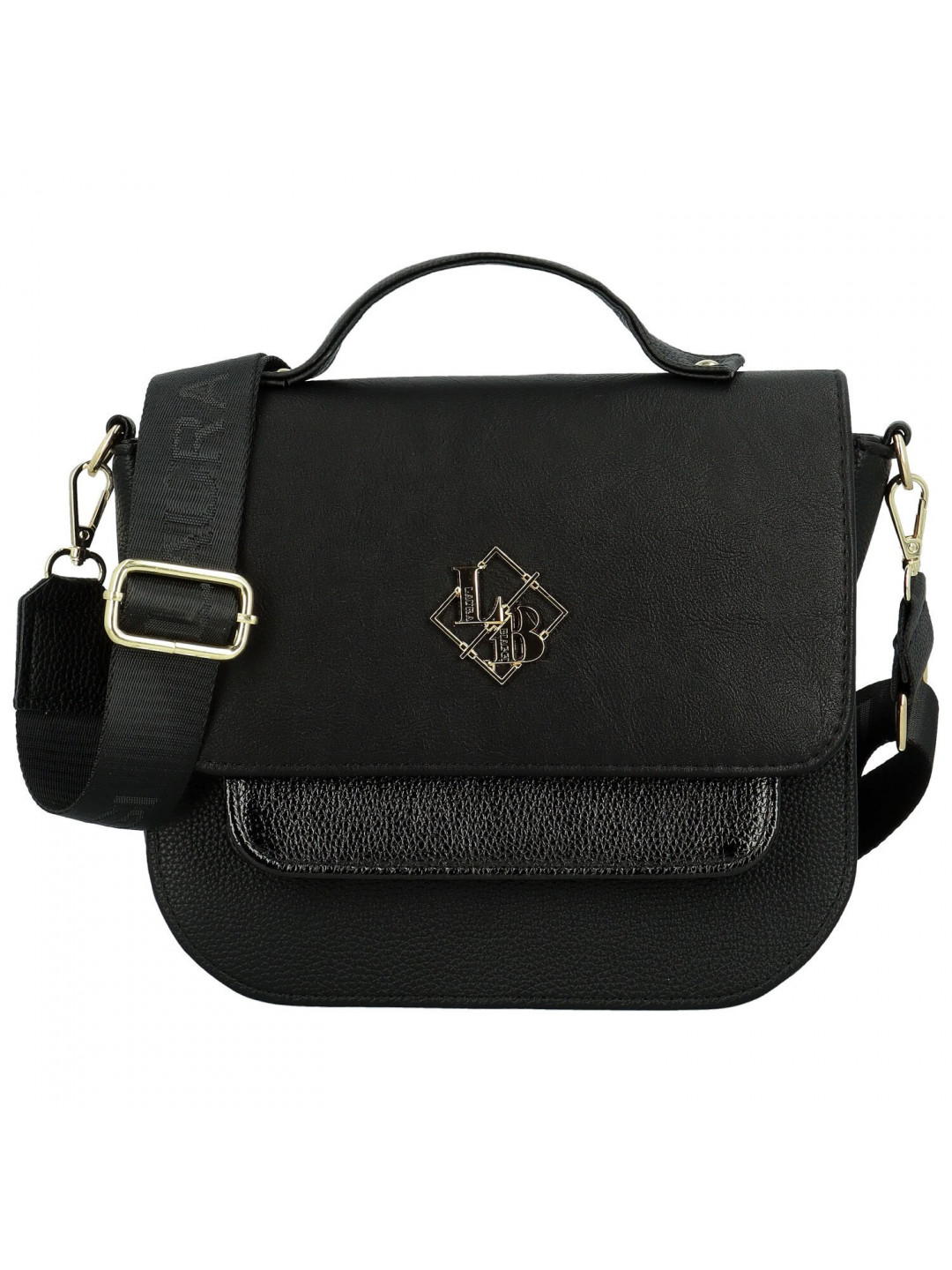 Trendy dámská koženková crossbody kabelka LB Samin černá