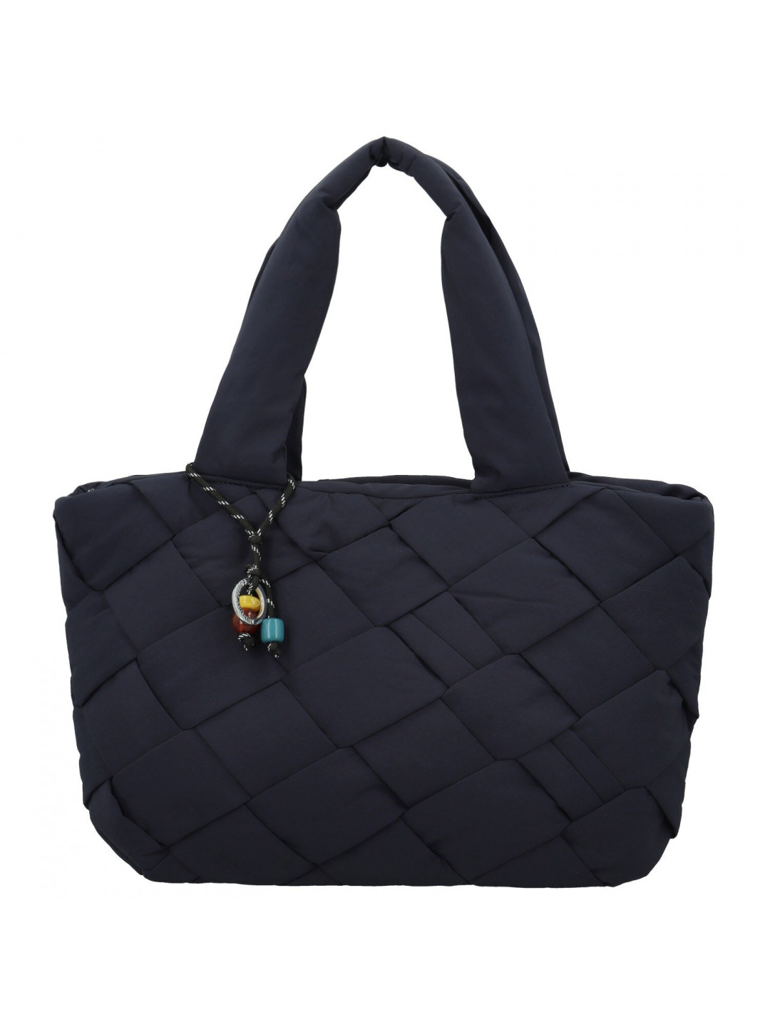 Trendy dámská textilní kabelka na rameno Larysya tmavě modrá