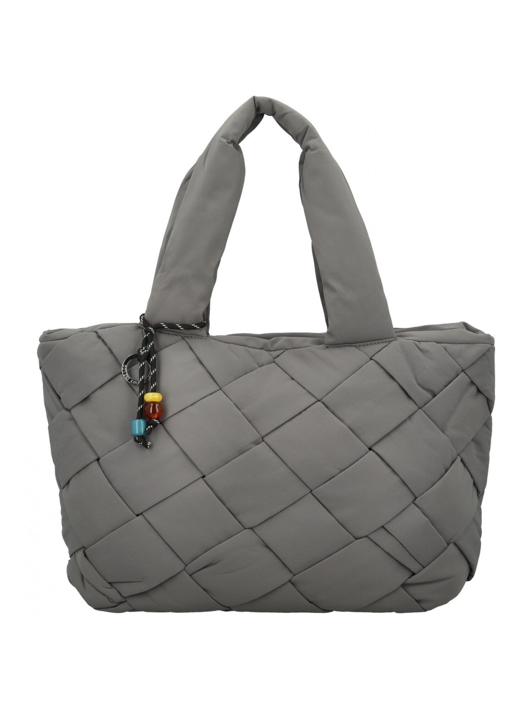 Trendy dámská textilní kabelka na rameno Larysya šedá