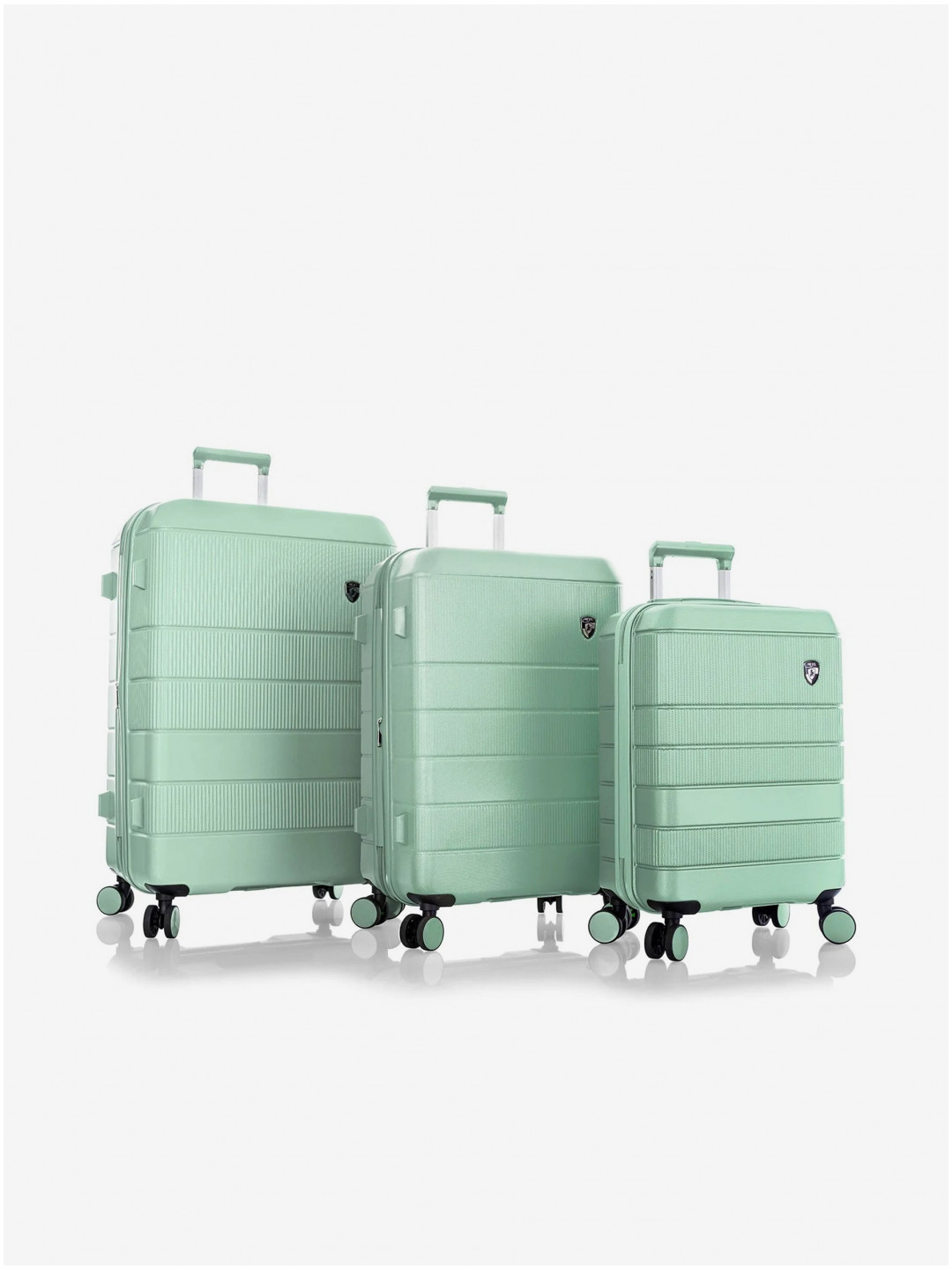 Sada tří cestovních kufrů v světle zelené barvě Heys Neo S M L