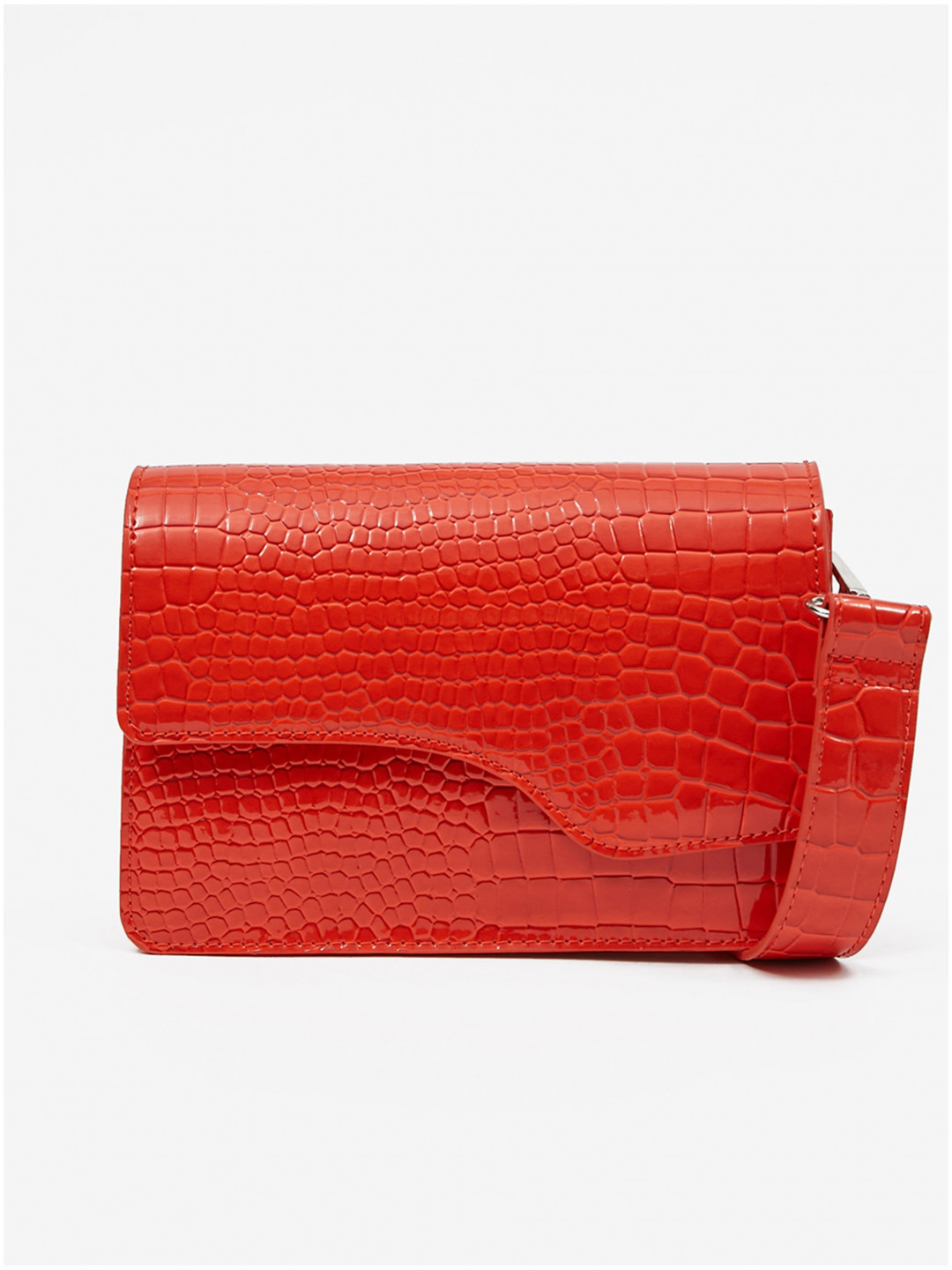 Červená dámská crossbody kabelka s krokodýlím vzorem Pieces Bunna