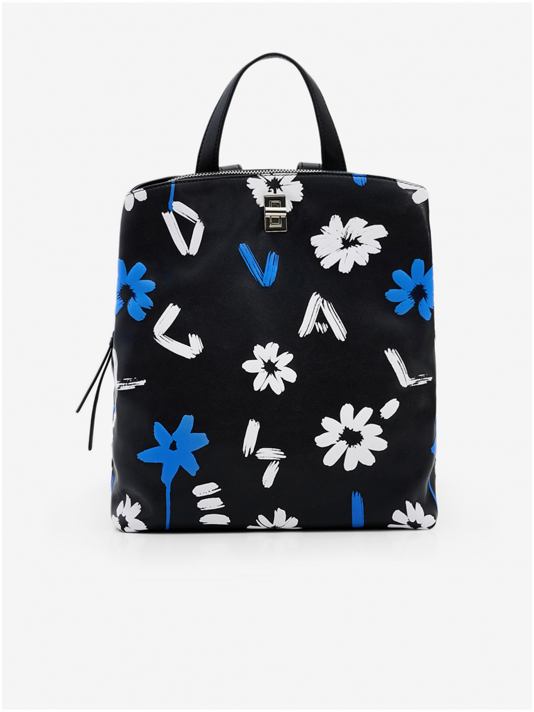 Černý dámský vzorovaný batoh kabelka Desigual Margy Sumy Mini