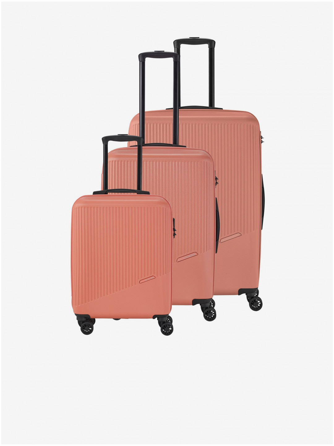 Sada tří cestovních kufrů v oranžové barvě Travelite Bali S M L