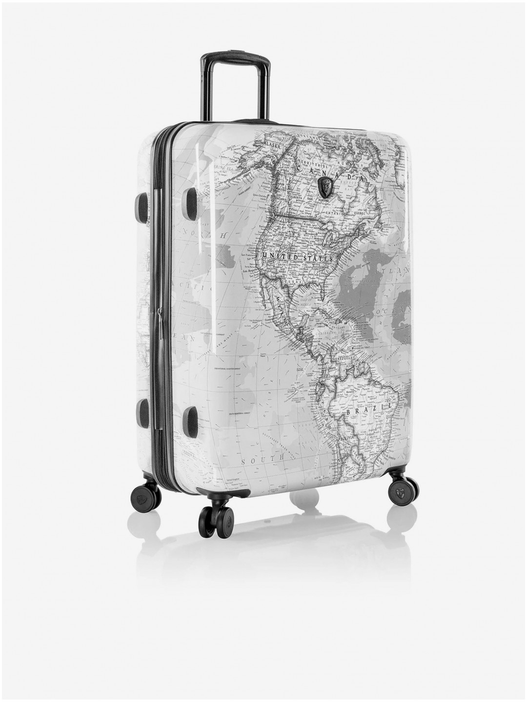 Světle šedý vzorovaný cestovní kufr Heys Journey 3G L