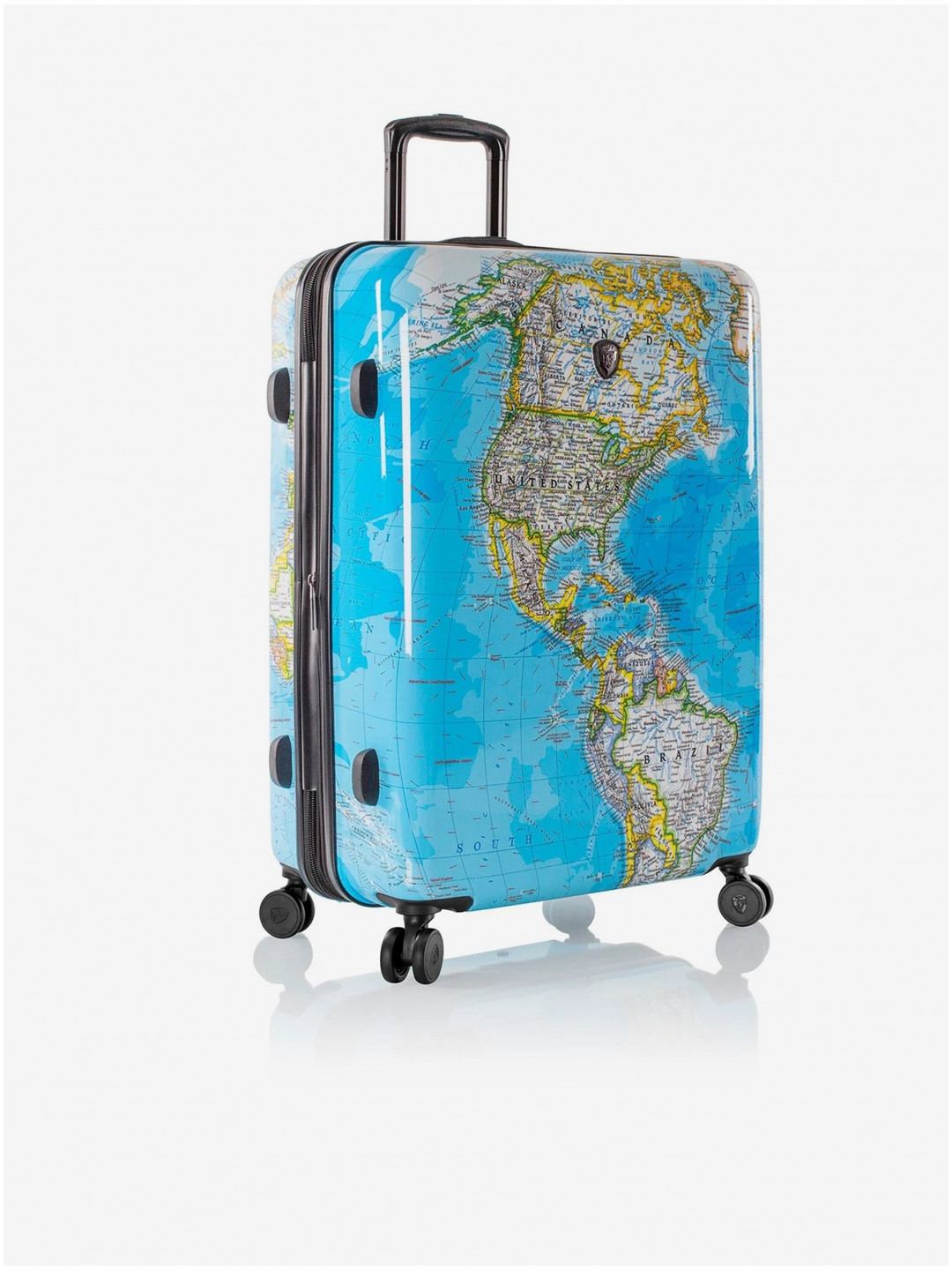 Modrý vzorovaný cestovní kufr Heys Journey 3G L