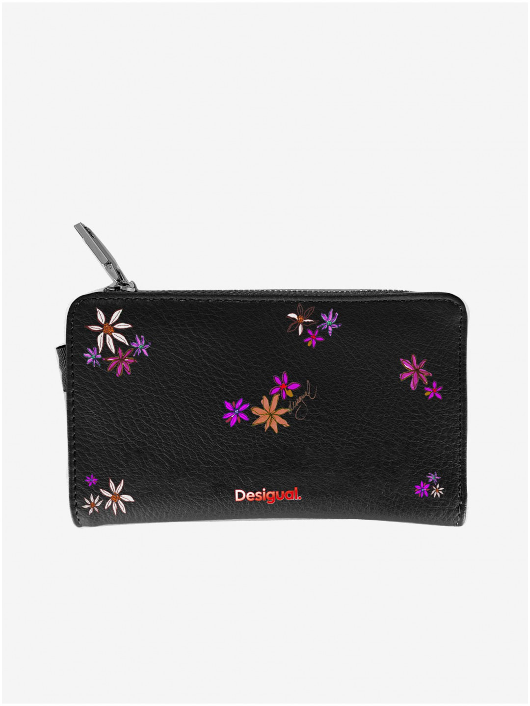 Černá dámská vzorovaná peněženka Desigual Flor Yvette Emma 2 0 Maxi