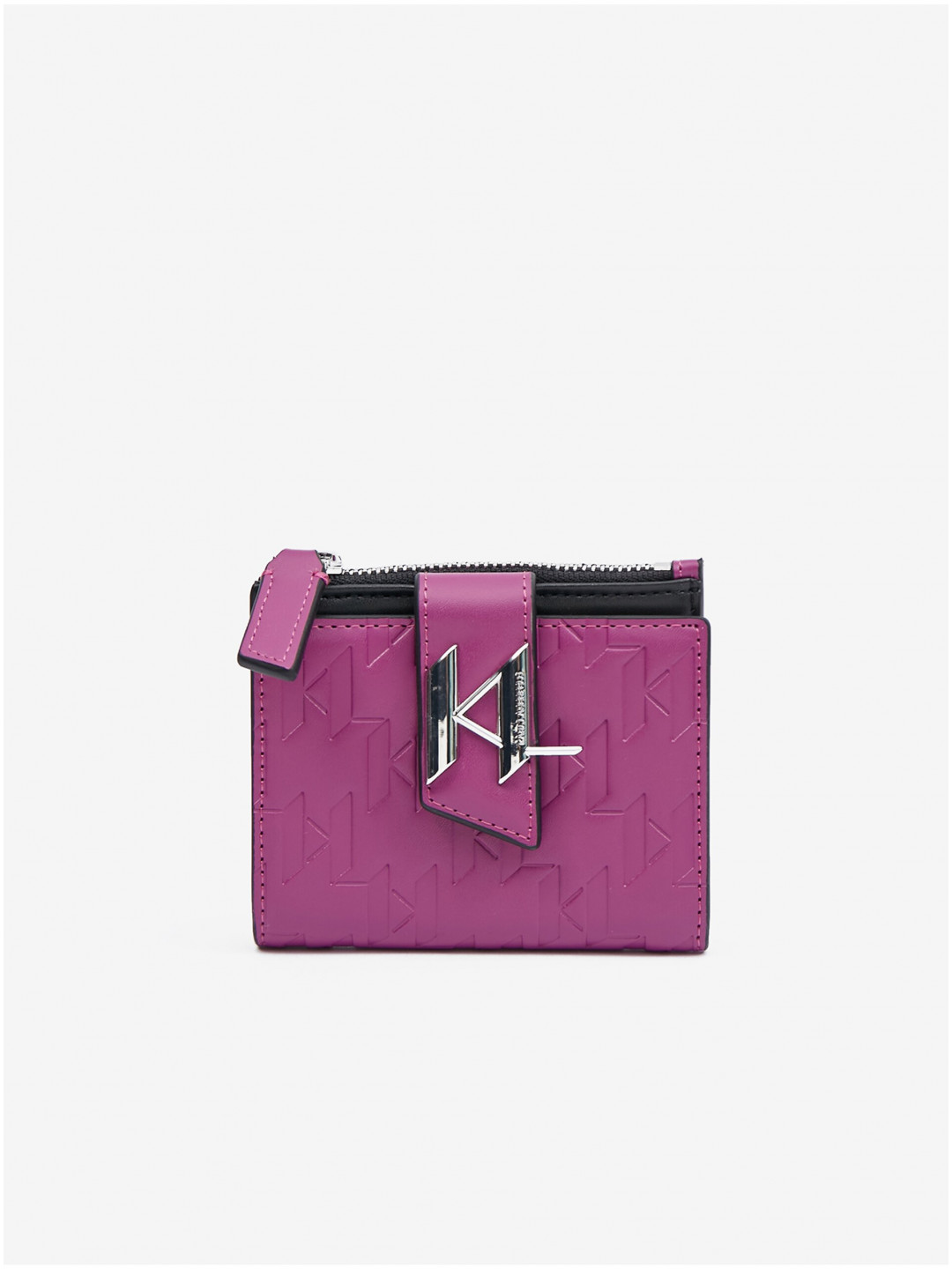 Tmavě růžová dámská malá peněženka KARL LAGERFELD