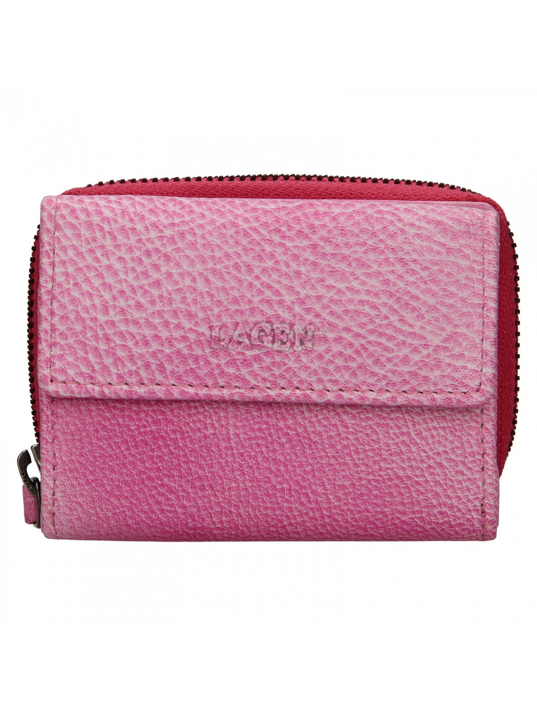 Dámská kožená peněženka Lagen Carmena – růžová