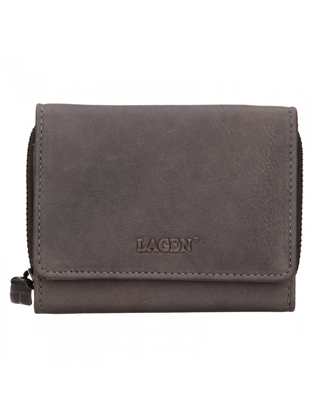 Dámská kožená peněženka Lagen Viola – šedá