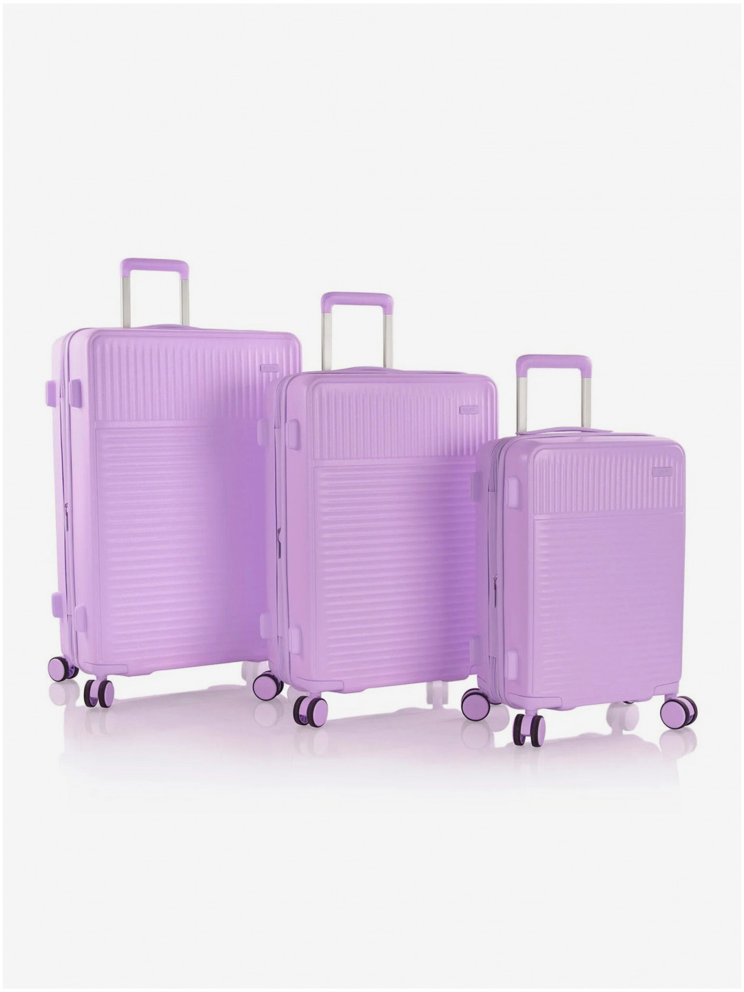 Sada tří cestovních kufrů ve fialové barvě Heys Pastel S M L