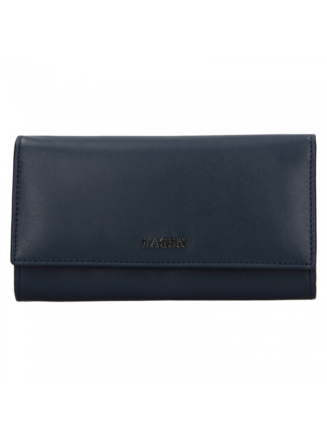 Dámská kožená peněženka Lagen Carlass – tmavě modrá