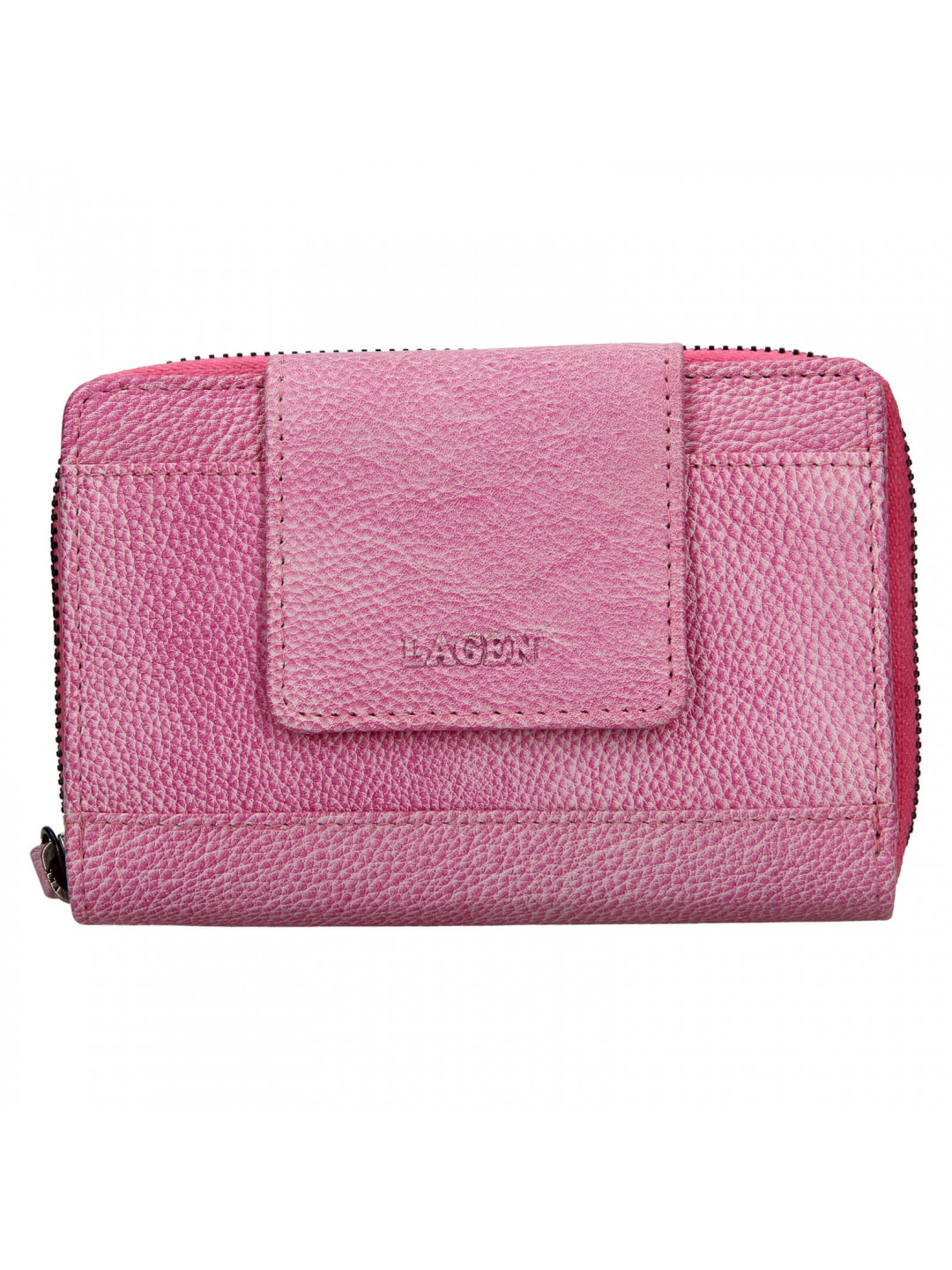 Dámská kožená peněženka Lagen Agáta – světle růžová