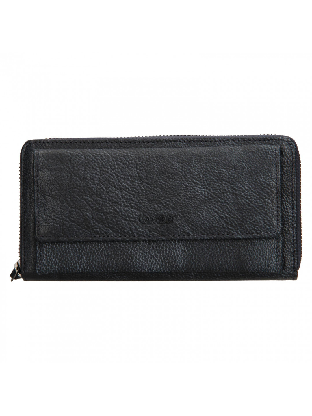 Dámská kožená peněženka Lagen Maria – modro-černá