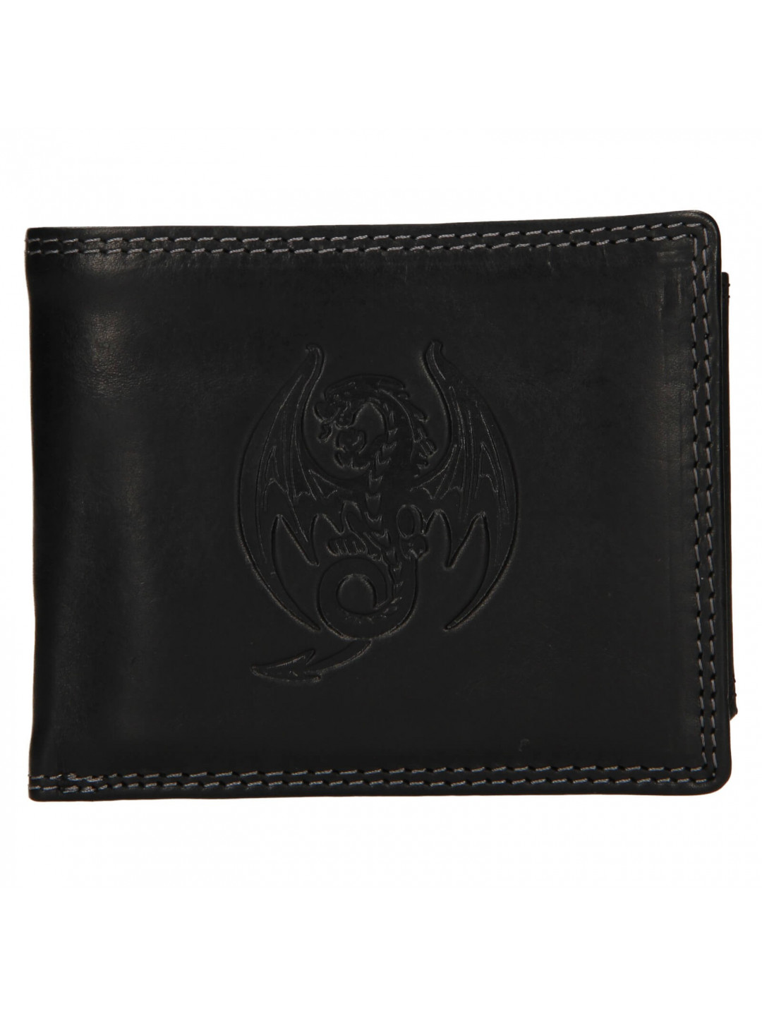 Pánská kožená peněženka SendiDesign Dragon – černá