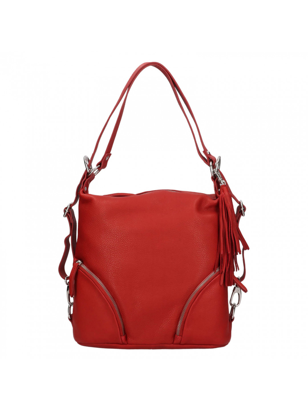 Dámská kožená batůžko-kabelka Trend Ariana – červená