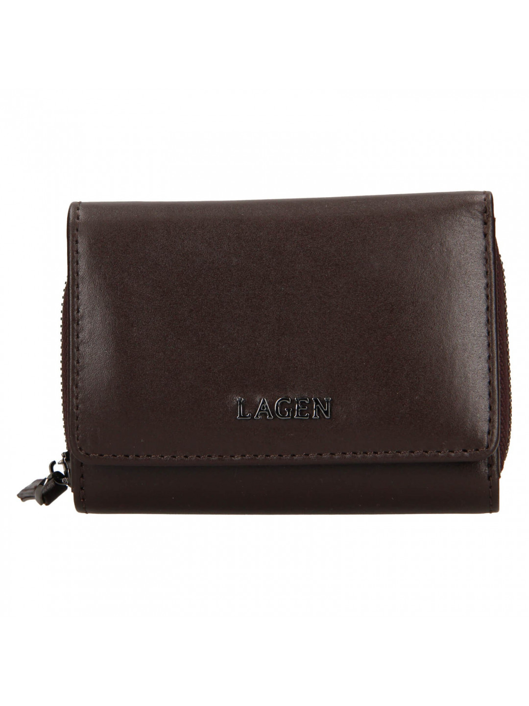 Dámská kožená peněženka Lagen Stelna – tmavě hnědá