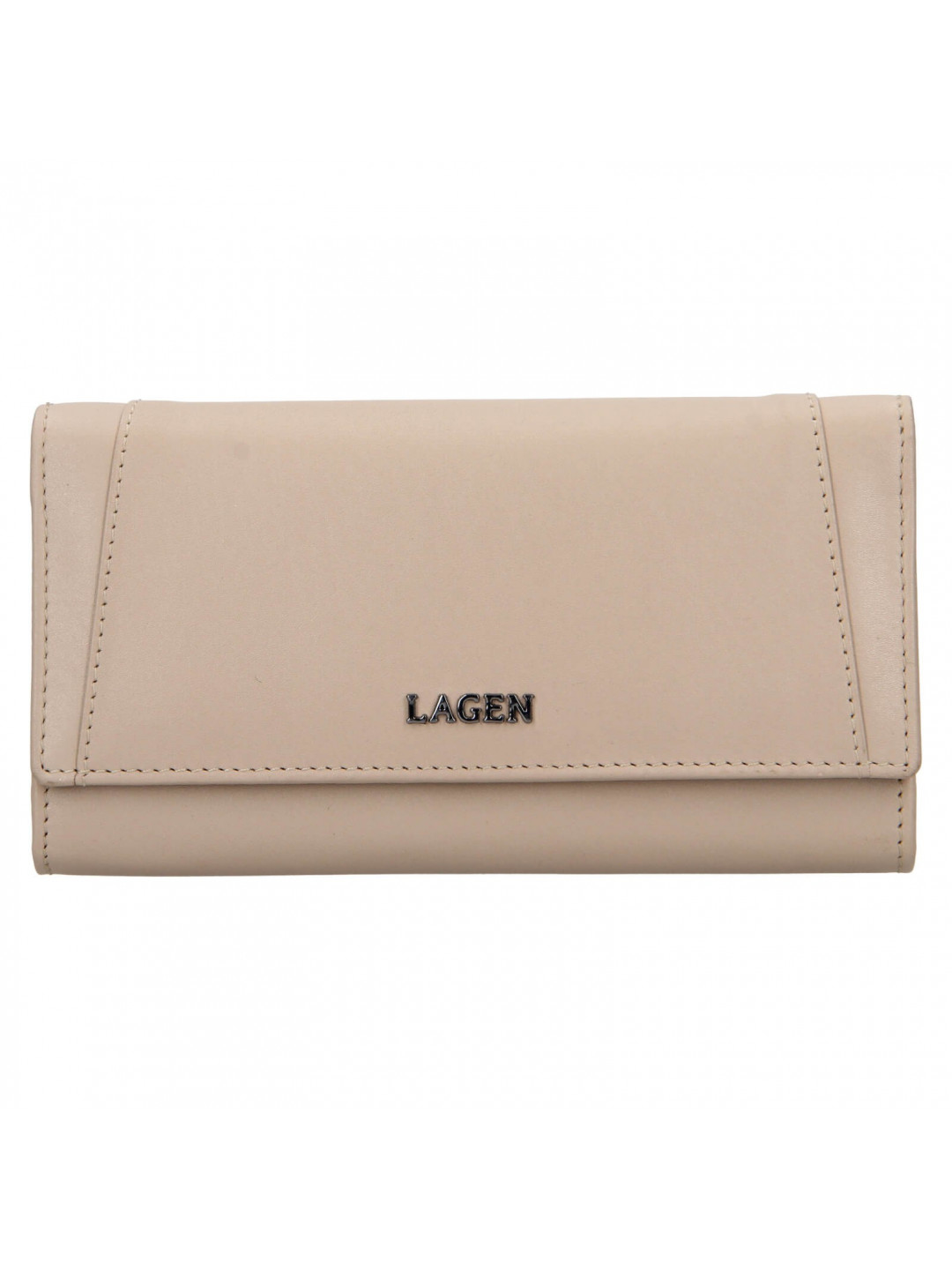 Dámská kožená peněženka Lagen Carlas – krémová