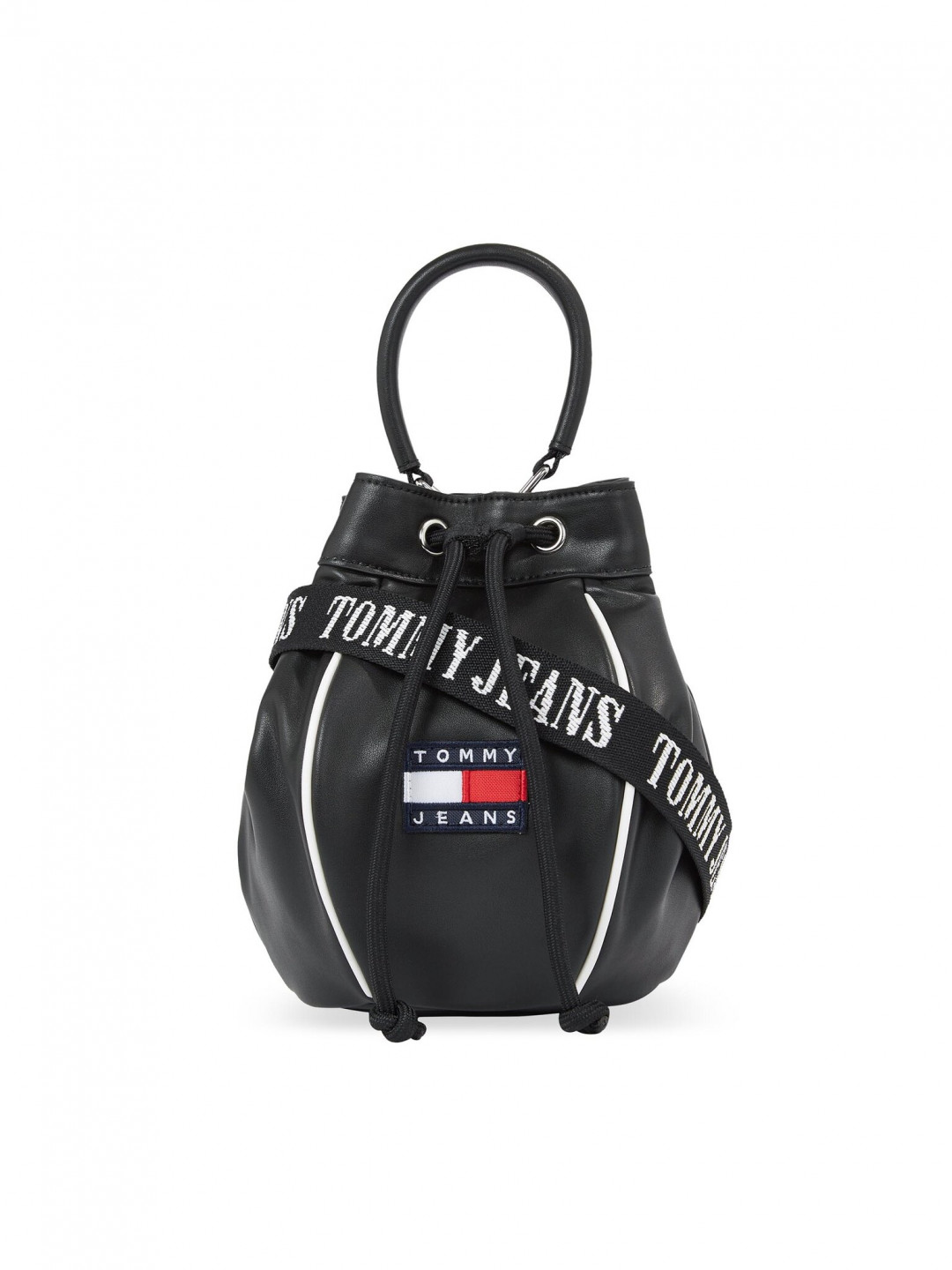 Tommy Jeans Kabelka Tjw Heritage Bucket Bag AW0AW15437 Černá