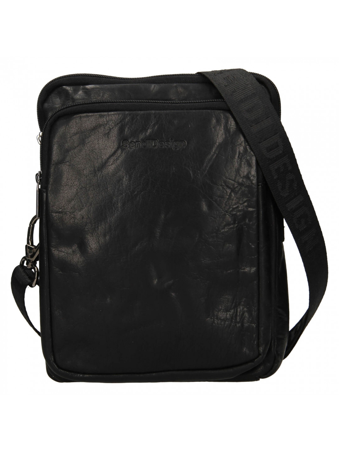 Panská kožená taška přes rameno SendiDesign Ulte – černá
