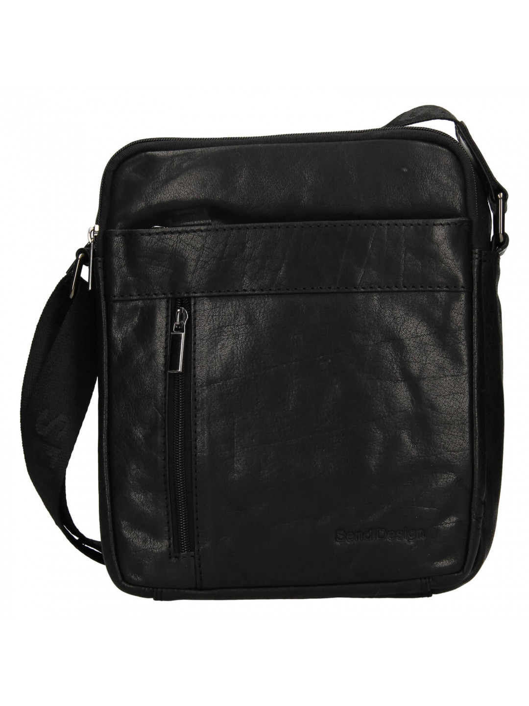 Panská kožená taška přes rameno SendiDesign Dennon – black