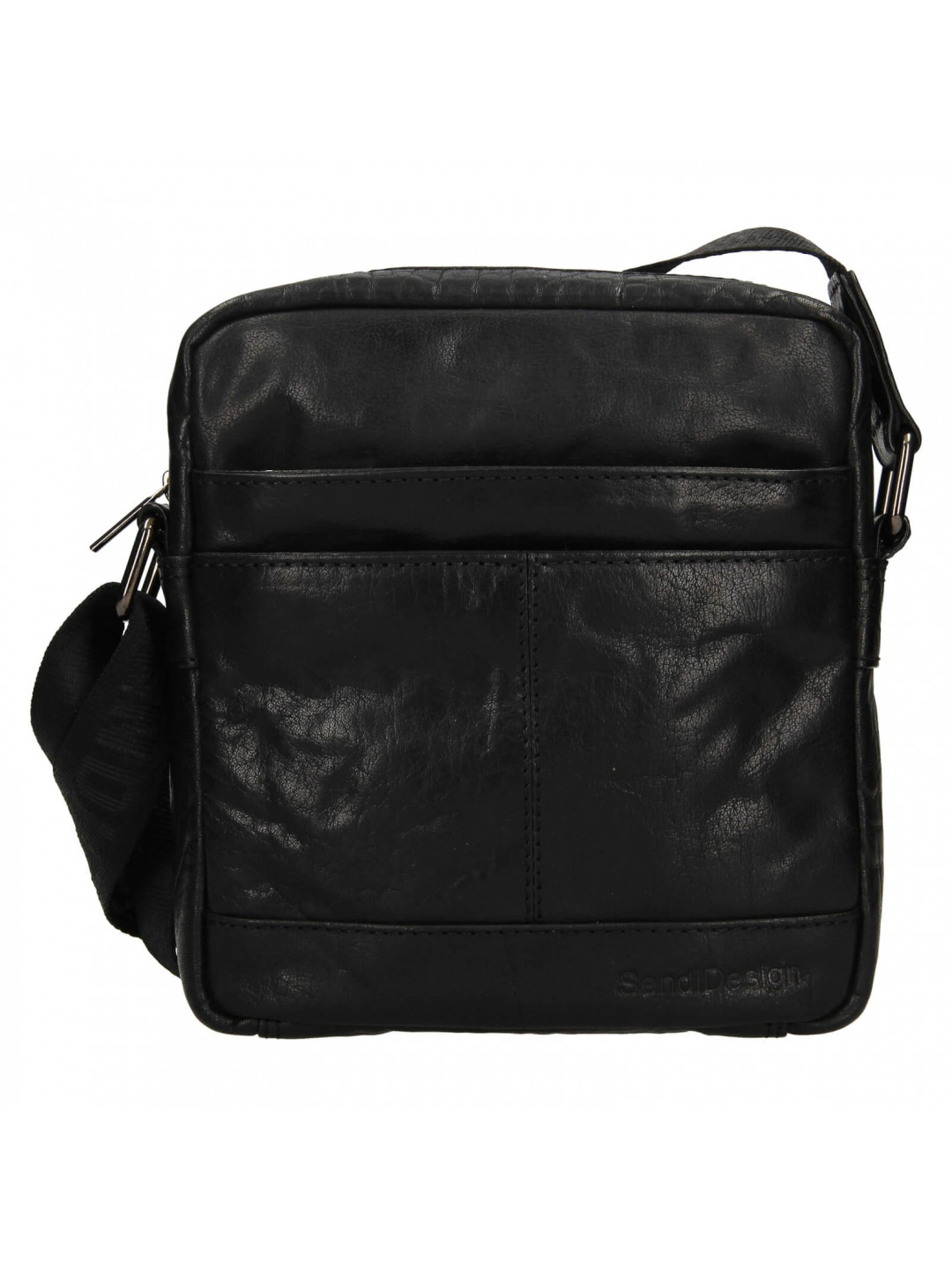 Panská kožená taška přes rameno SendiDesign Jacobe – černá