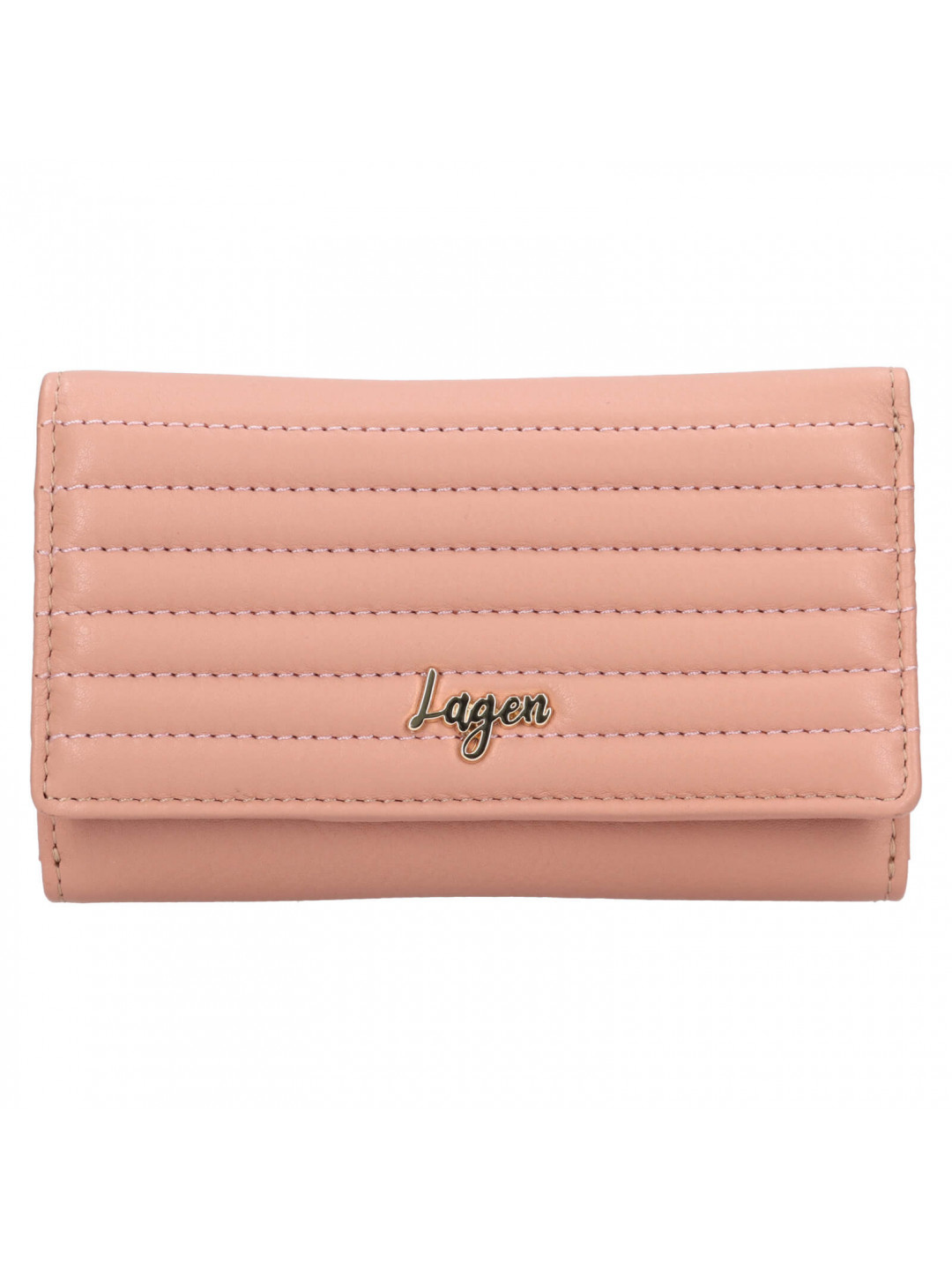 Malá dámská kožená peněženka Lagen Annika – růžová