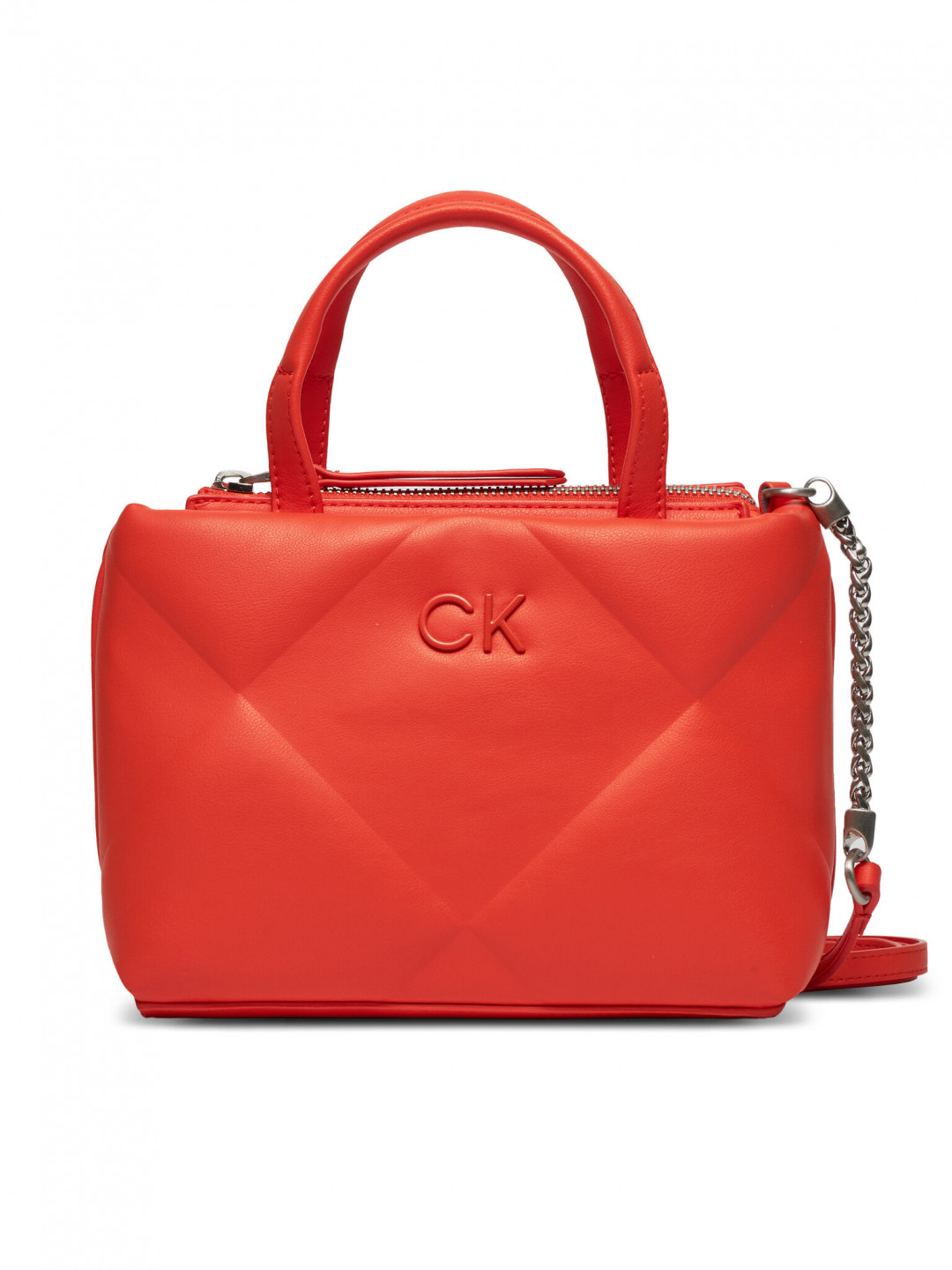 Calvin Klein Kabelka Re-Lock Quilt Tote Mini K60K611340 Oranžová
