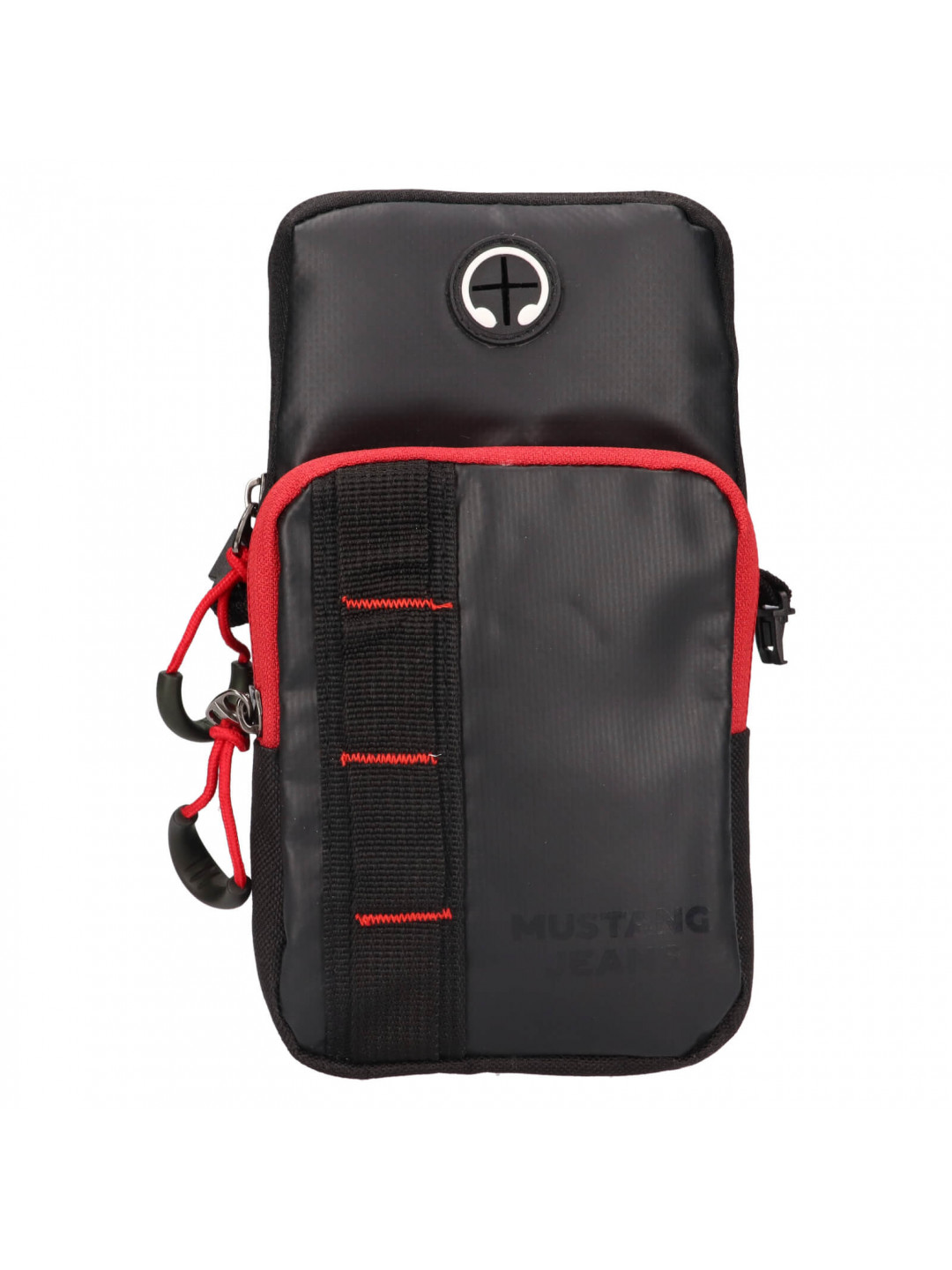 Kožená taška na mobil a doklady Mustang Diley – černá