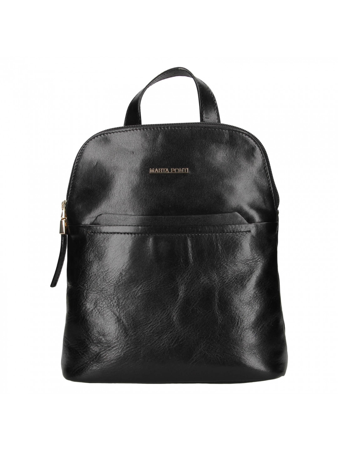 Dámský kožený batoh Marta Ponti Monica – černá
