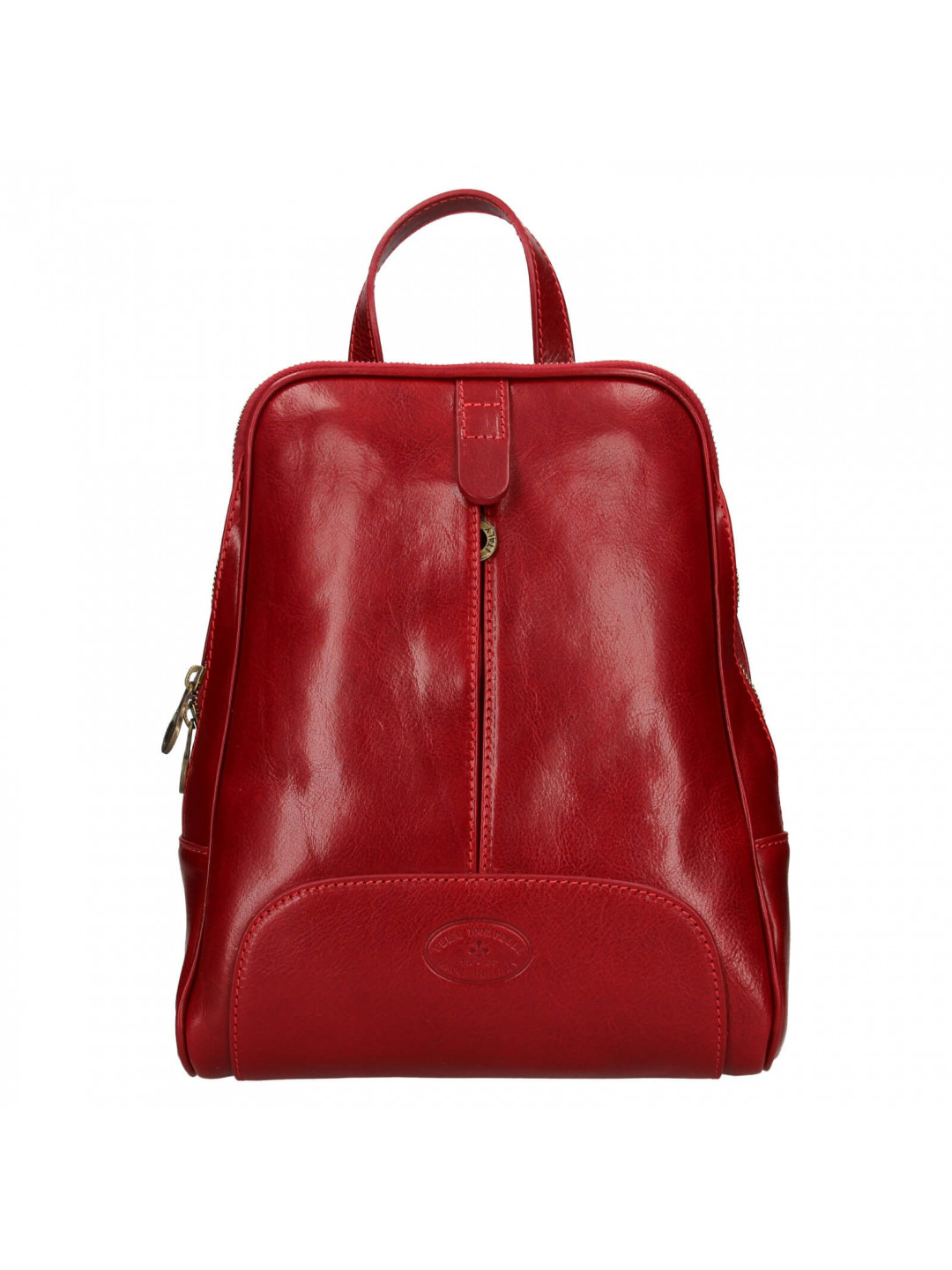 Dámský kožený batoh Italia Daniela – červená