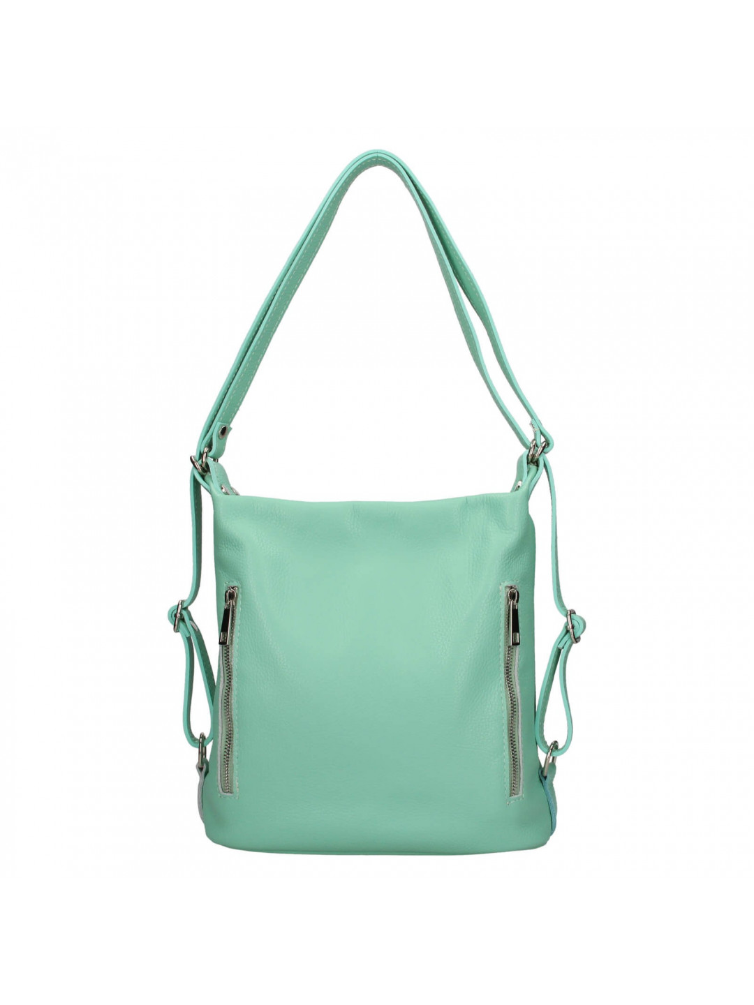 Dámská kožená batůžko kabelka Italia Maura – zelená