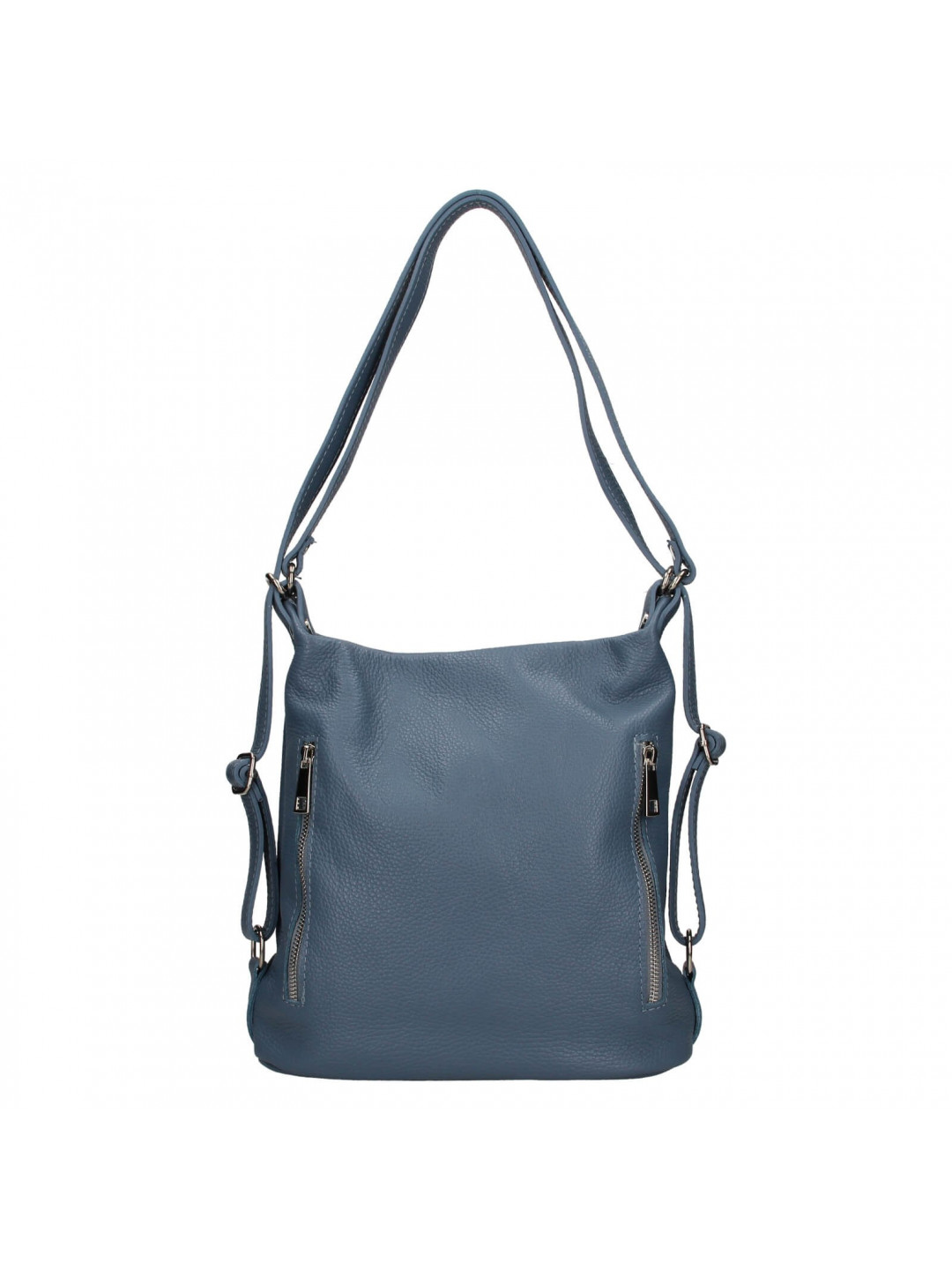 Dámská kožená batůžko kabelka Italia Maura – modrá