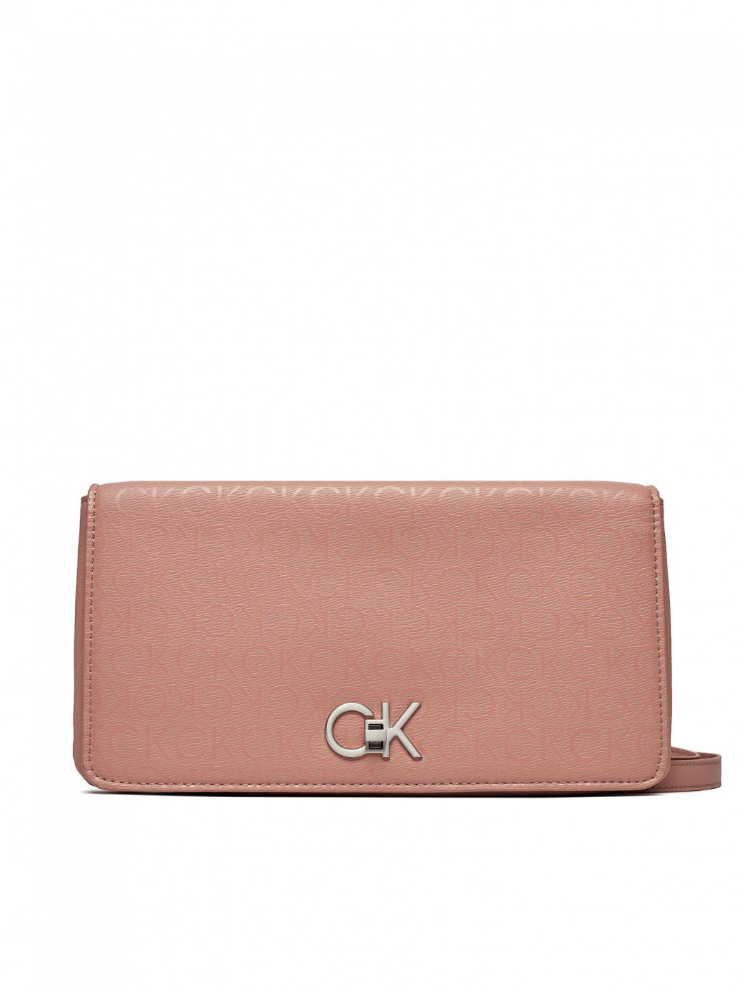 Calvin Klein Kabelka Re-Lock Double Gusette Epi Mono K60K611347 Růžová