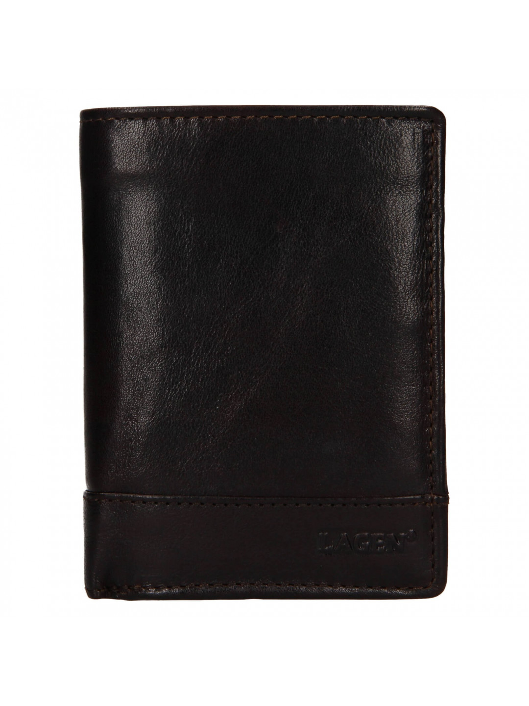 Pánská kožená peněženka Lagen Thoress – tmavě hnědá
