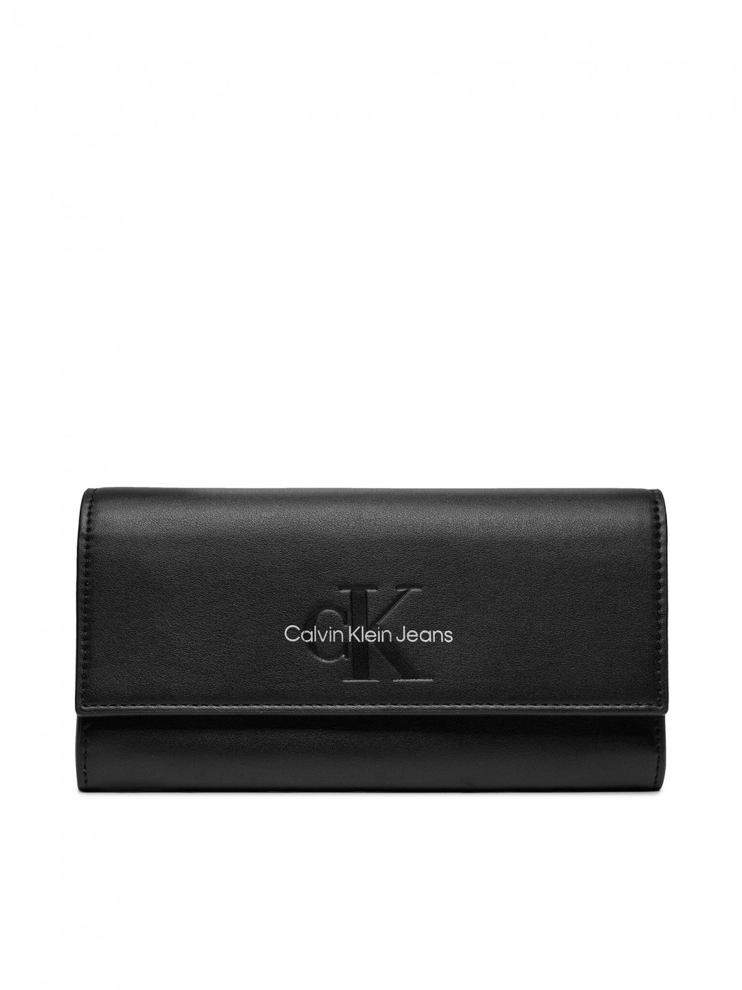 Calvin Klein Jeans Velká dámská peněženka Sculpted Long Fold Mono K60K611484 Černá