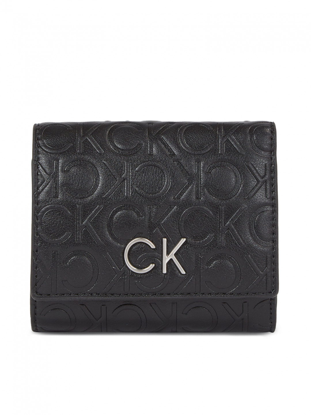 Calvin Klein Dámská peněženka Re-Lock Trifold Xs Emb K60K611321 Černá