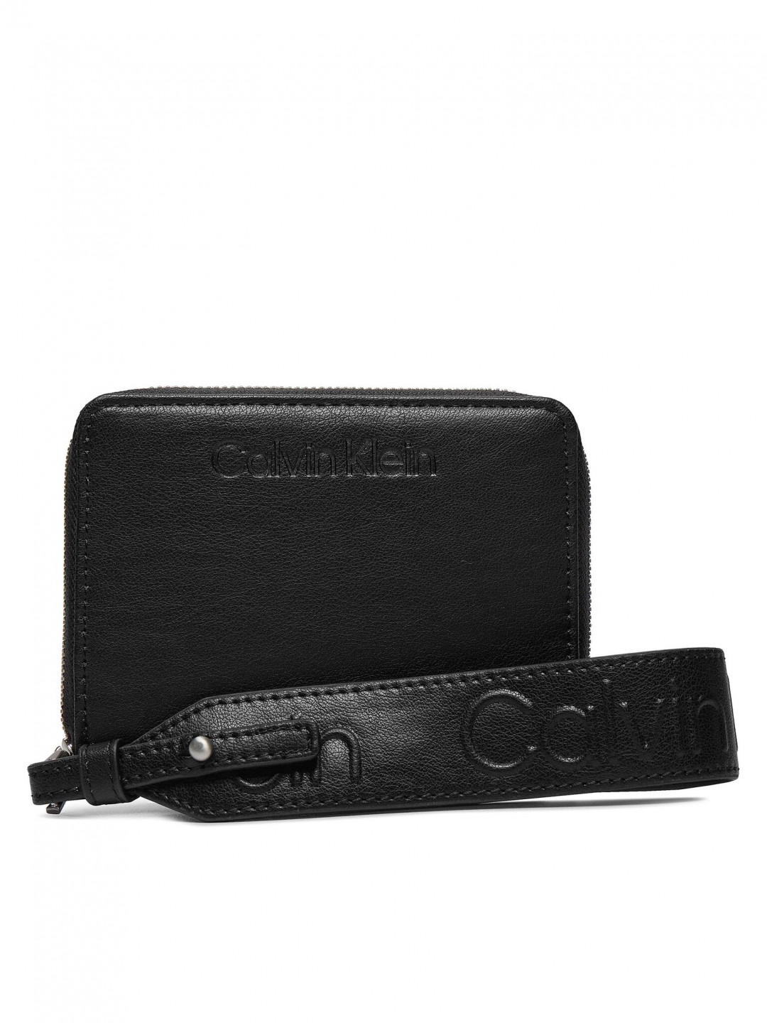 Calvin Klein Velká dámská peněženka Gracie Wallet W Strap Md K60K611387 Černá